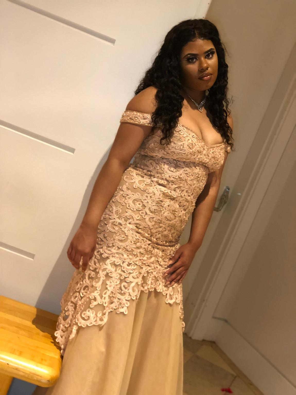Plus Size 16 Nude Mermaid Dress on Queenly
