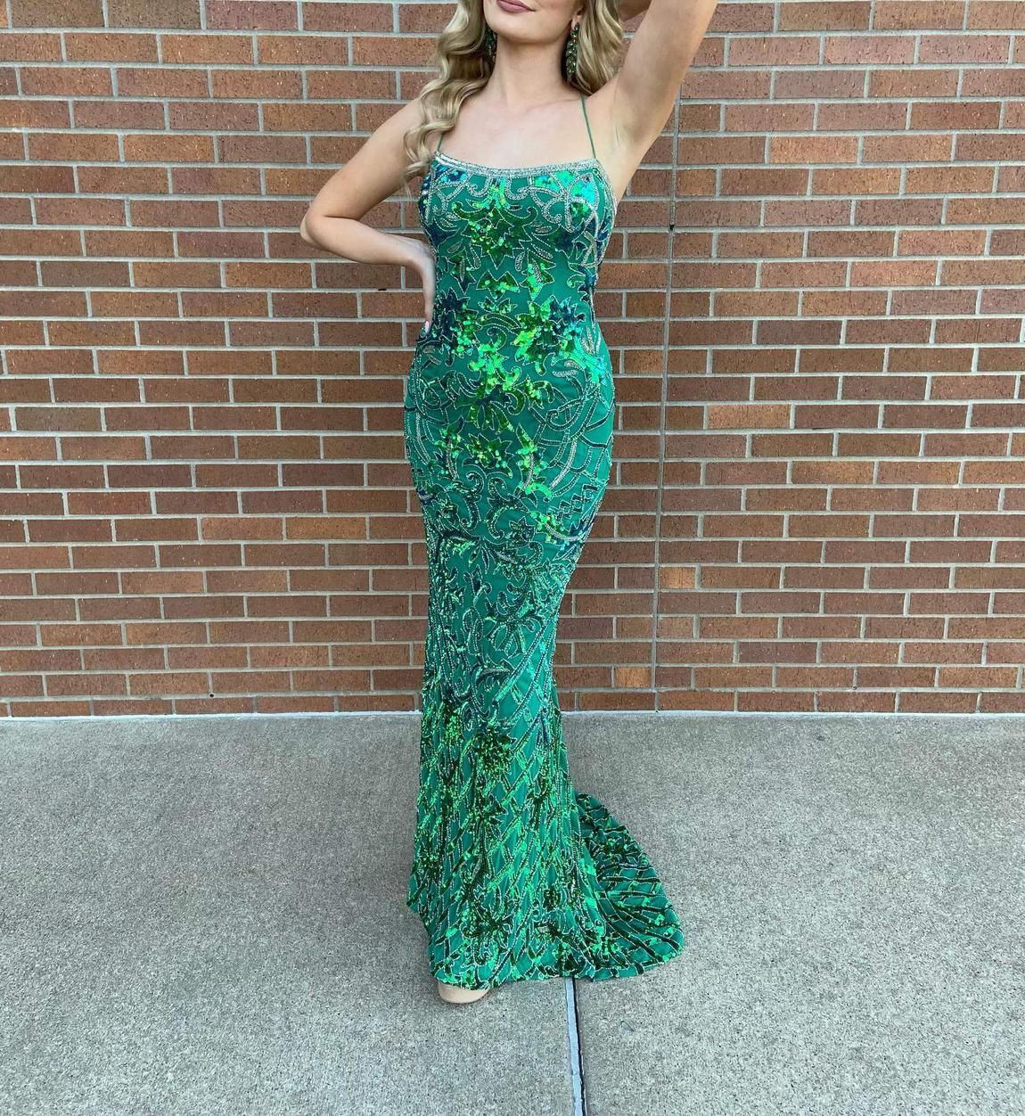 Sherri Hill Size 2 Green Mermaid Dress on Queenly