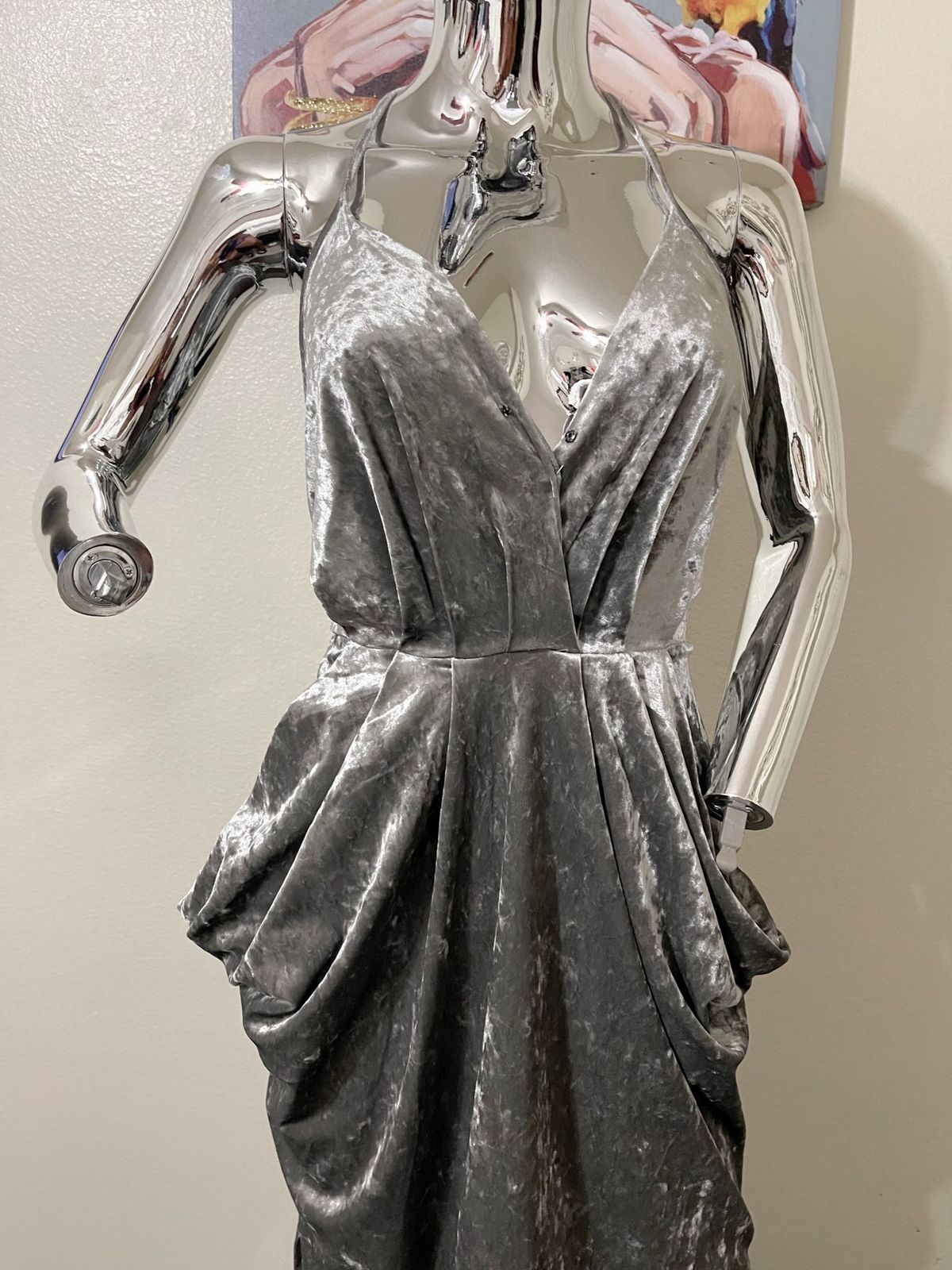 Size 12 Silver Cocktail Dress on Queenly