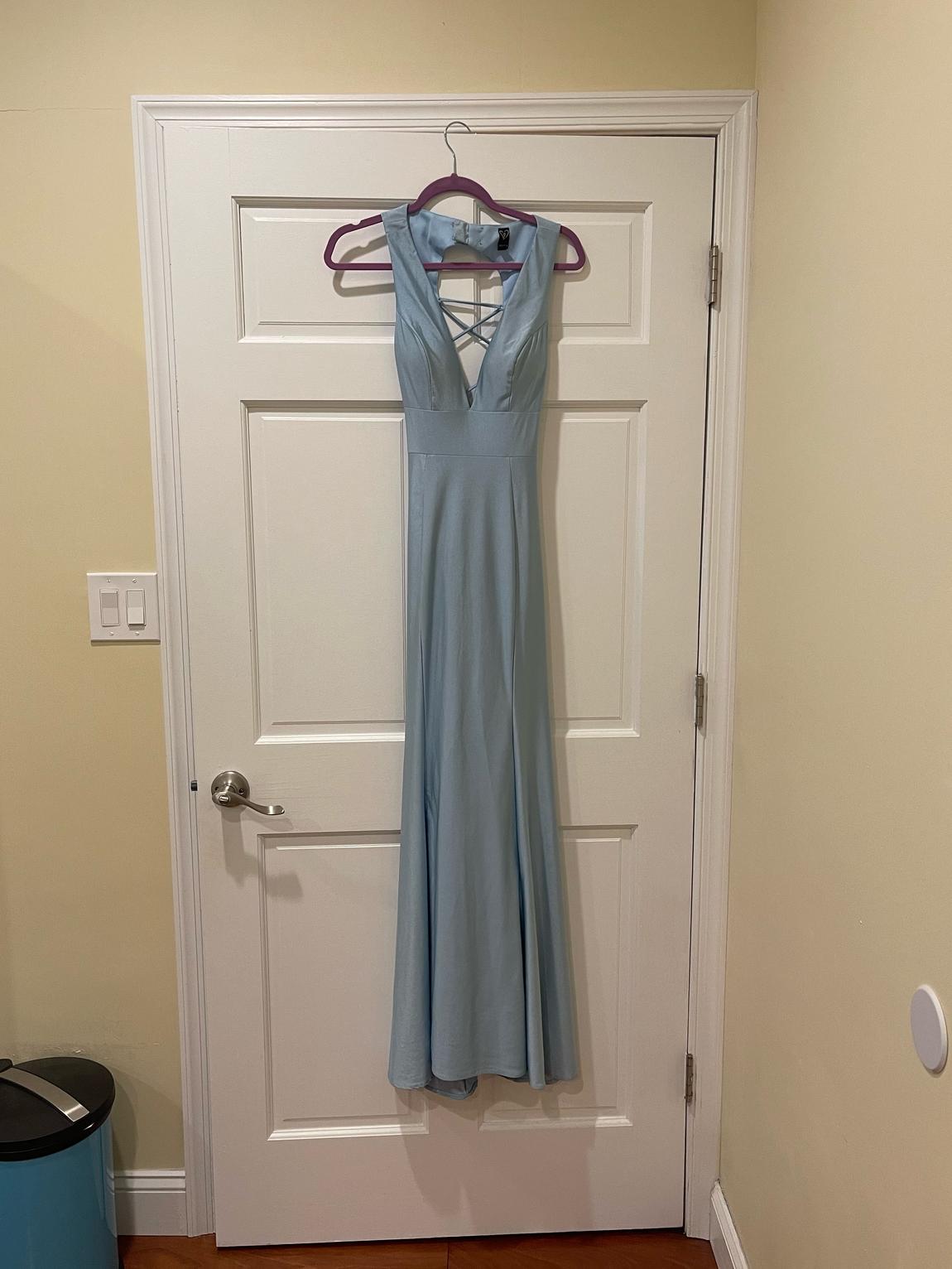 Windsor Size 4 Prom Blue Mermaid Dress on Queenly