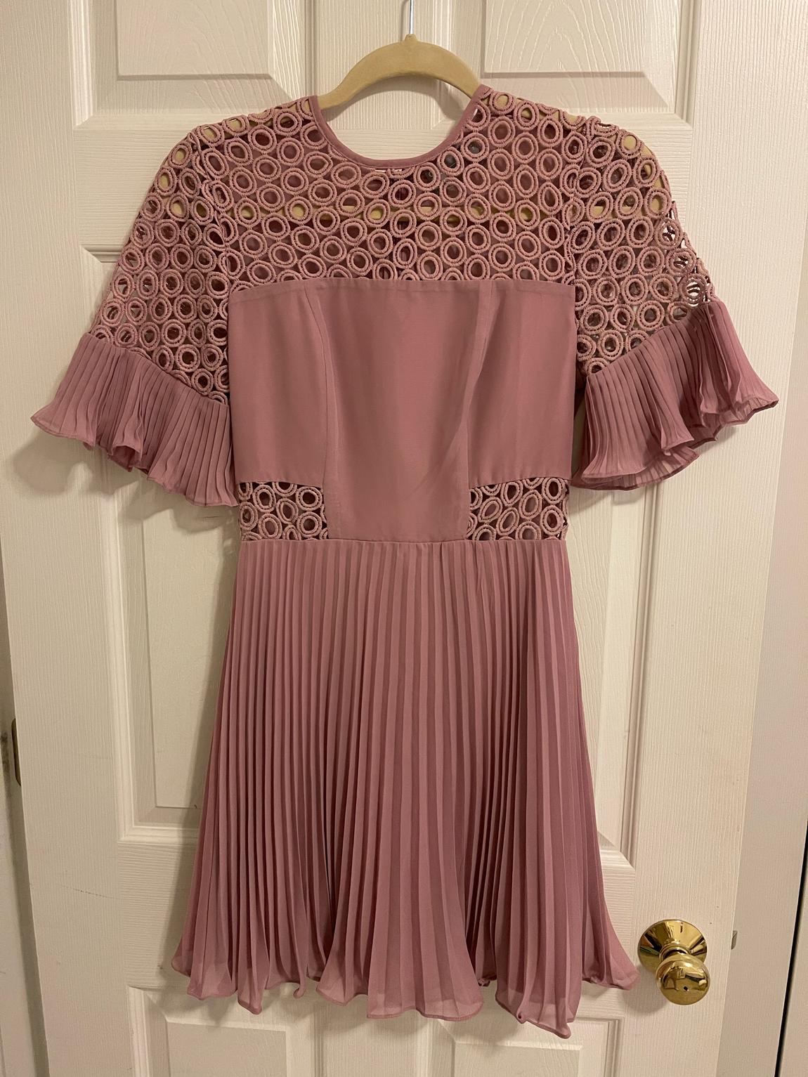 Size 2 Homecoming Sheer Purple Cocktail Dress on Queenly