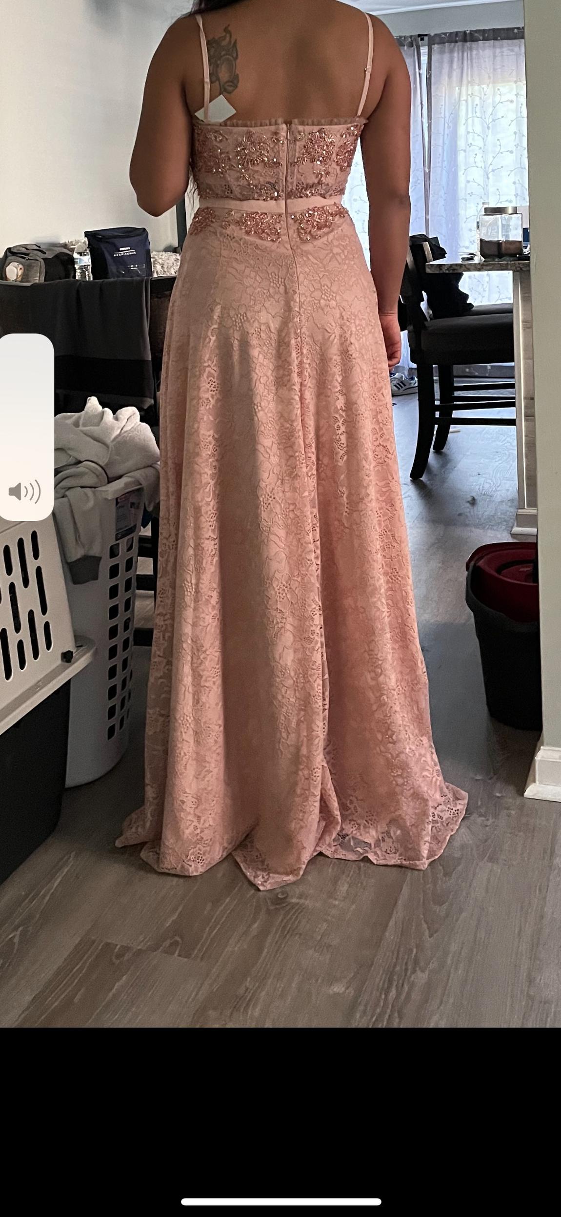 Size 10 Prom Light Pink A-line Dress on Queenly