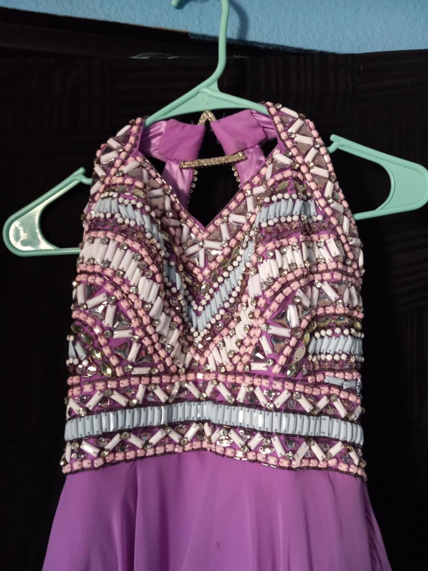 Rachel Allan Size 4 Purple A-line Dress on Queenly