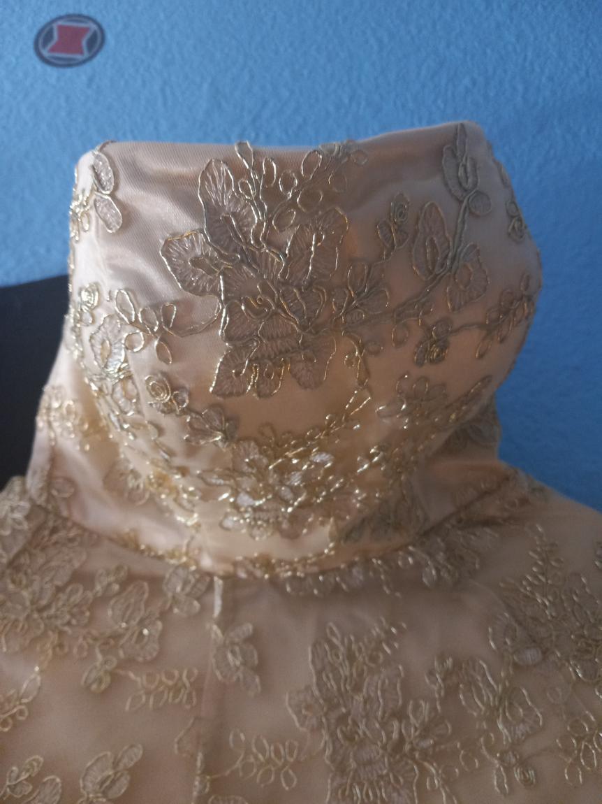 Size 4 Lace Nude Ball Gown on Queenly