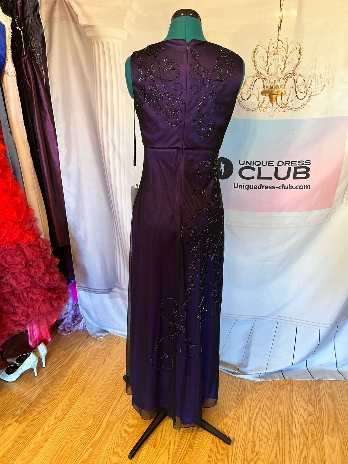 Unique Dress Club Size 6 Prom Satin Purple Mermaid Dress on Queenly