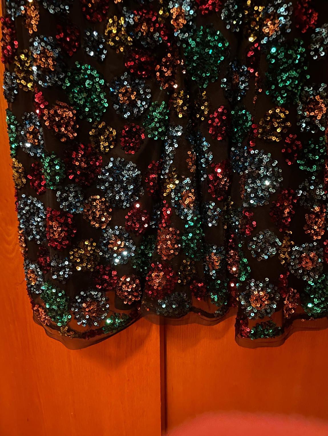 Eva Franco (Anthropologie) Plus Size 20 Sequined Multicolor Cocktail Dress on Queenly