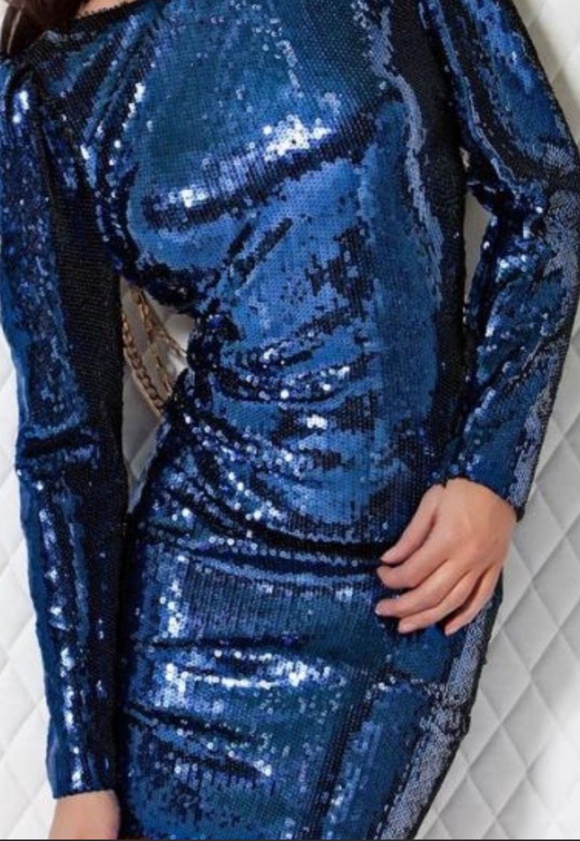 Jovani Size 4 Homecoming Long Sleeve Royal Blue Cocktail Dress on Queenly
