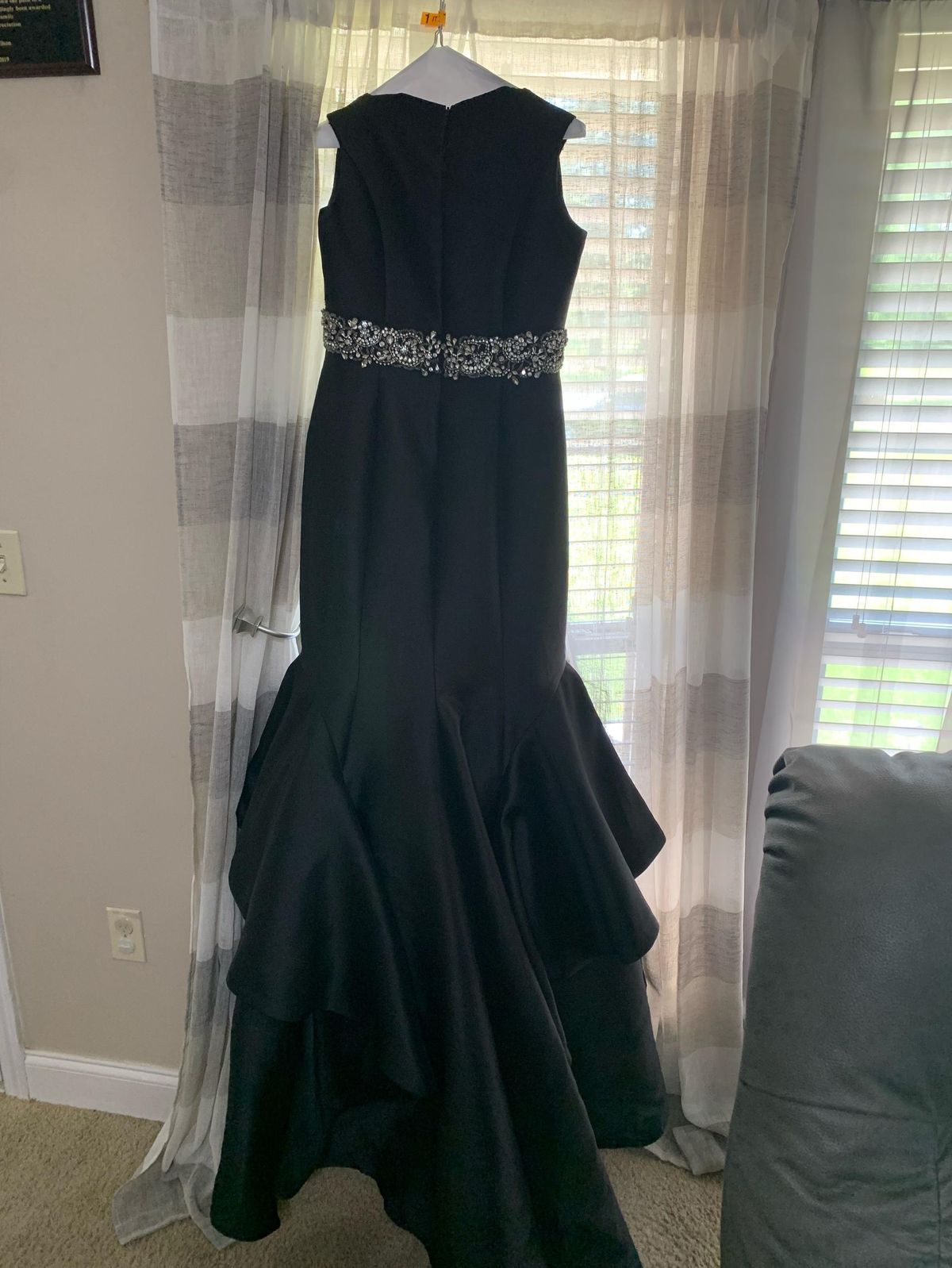 Size 8 Prom Sequined Black Mermaid Dress on Queenly