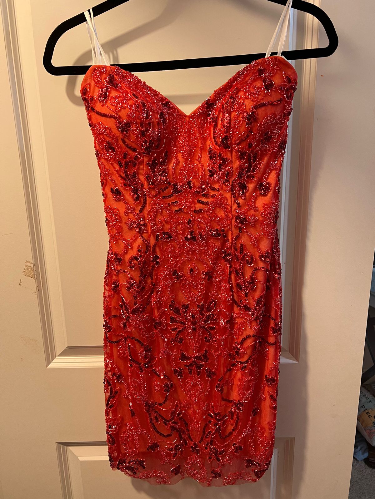 Mon Cheri Size 6 Homecoming Red Cocktail Dress on Queenly