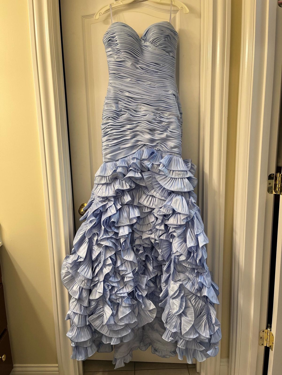 Jovani Size 4 Prom Strapless Light Blue Mermaid Dress on Queenly