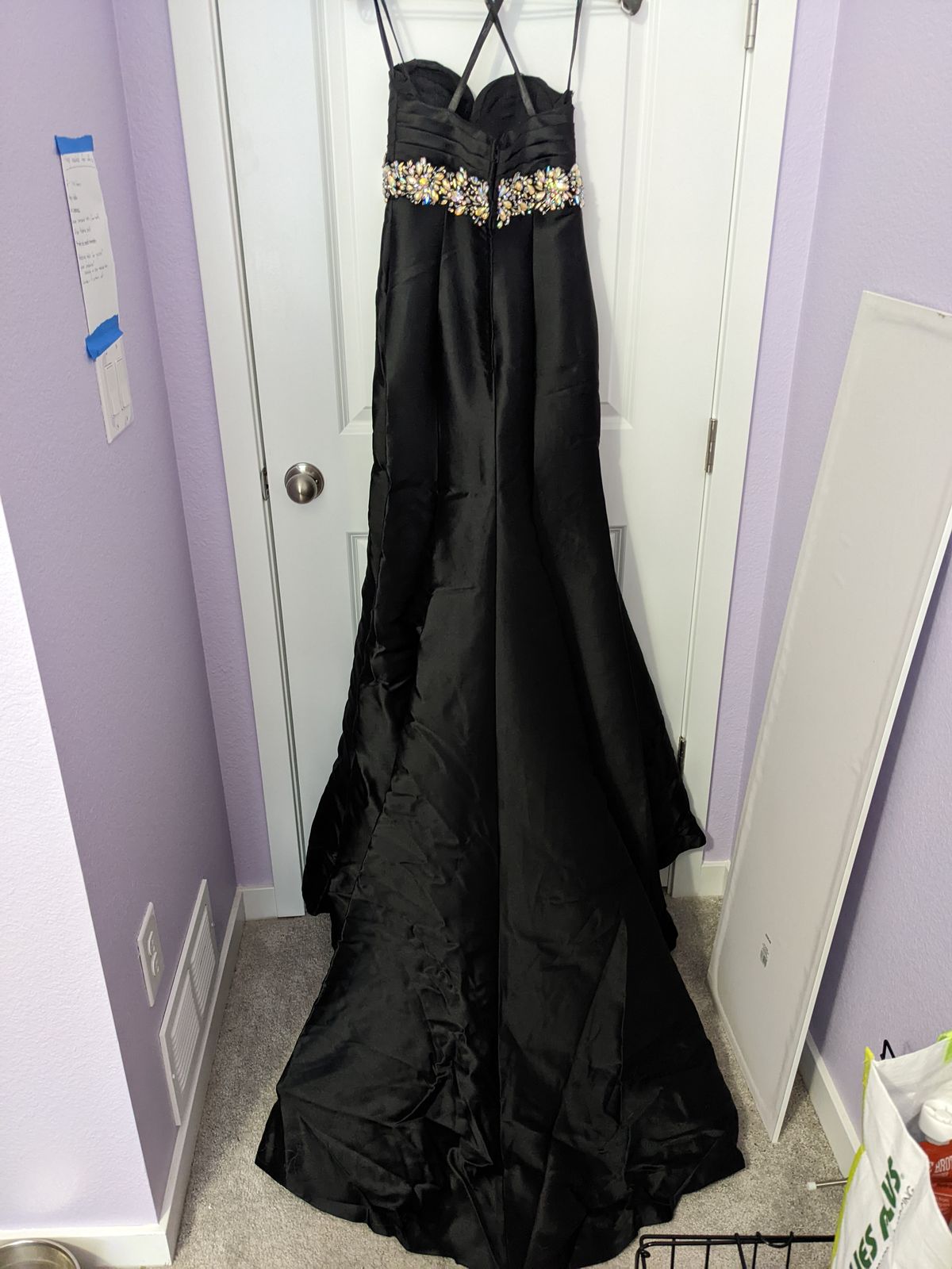Tony Bowls Size 4 Strapless Black Mermaid Dress on Queenly