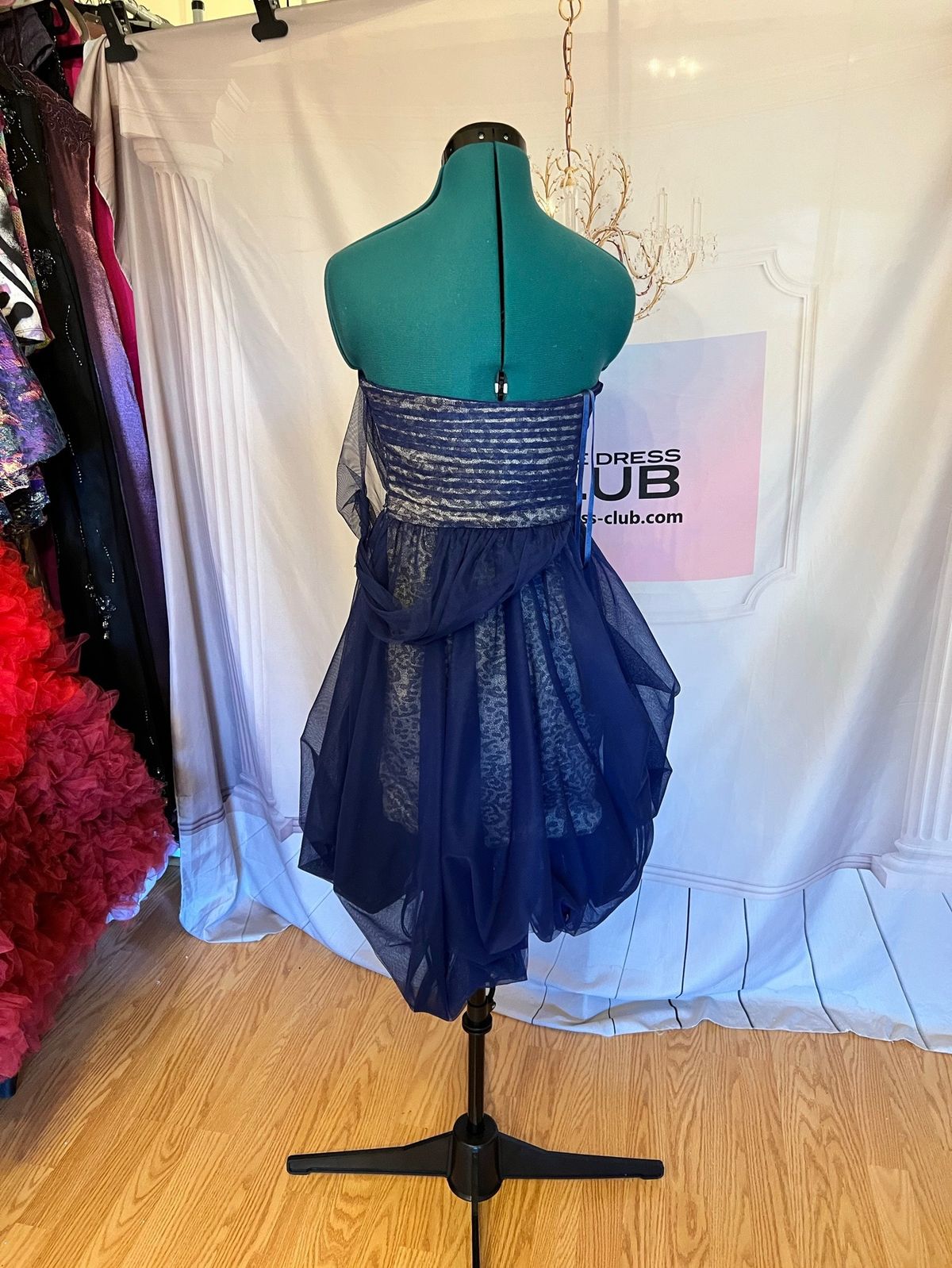 Unique Dress Club Size 4 Prom Blue A-line Dress on Queenly