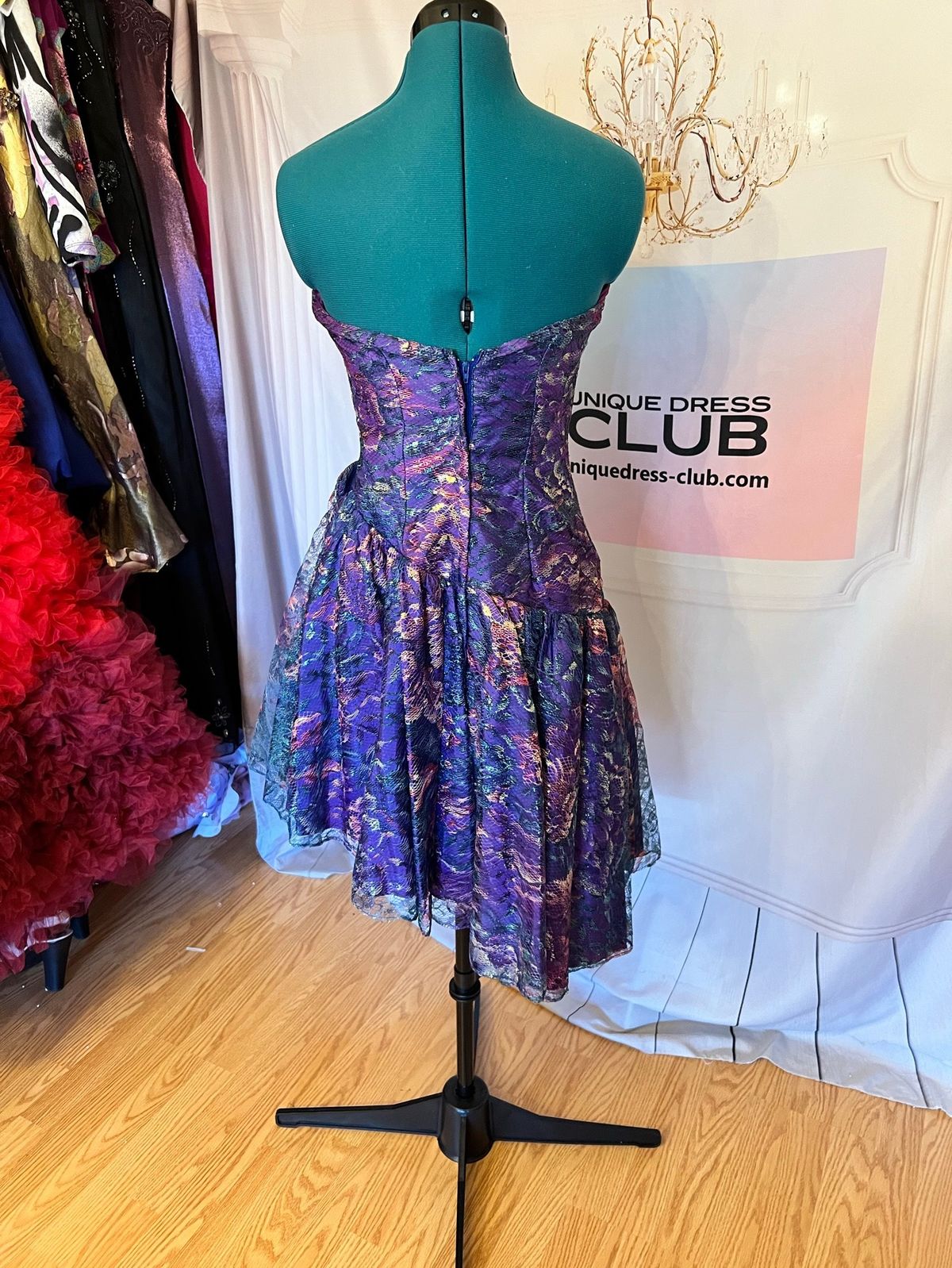 Unique Dress Club Size 2 Prom Lace Multicolor A-line Dress on Queenly