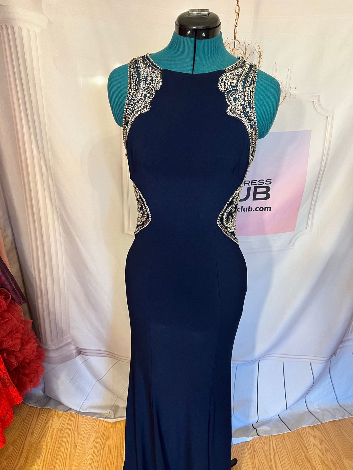Size 8 Prom Navy Blue Mermaid Dress on Queenly