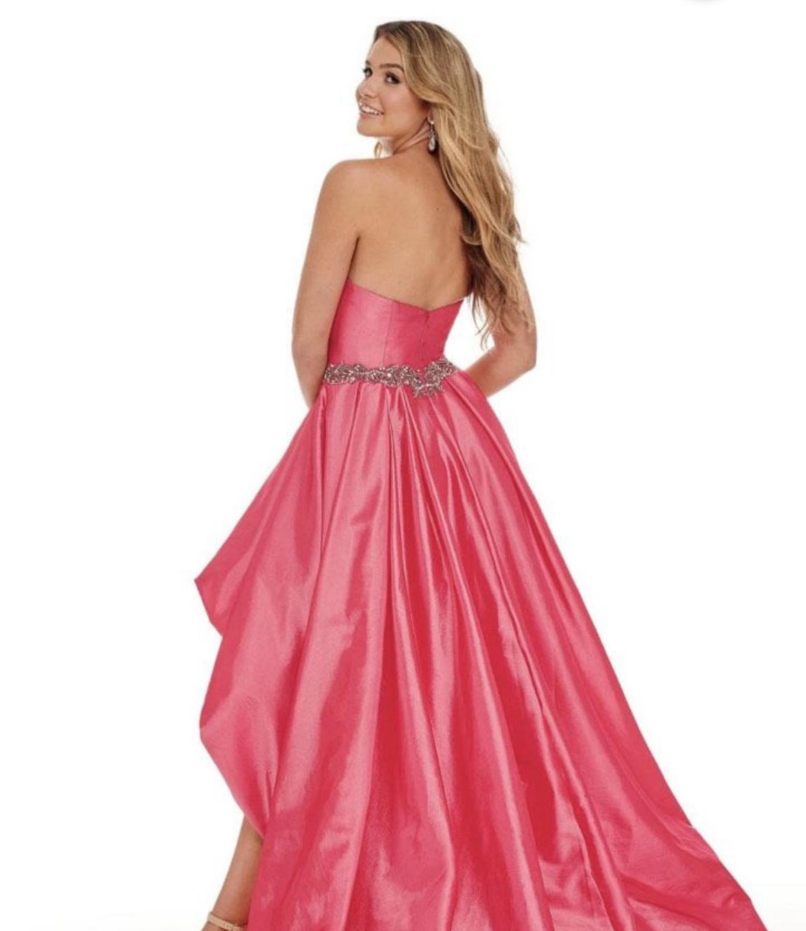 Rachel Allan Size 0 Prom Strapless Sequined Hot Pink Dress With Train on Queenly