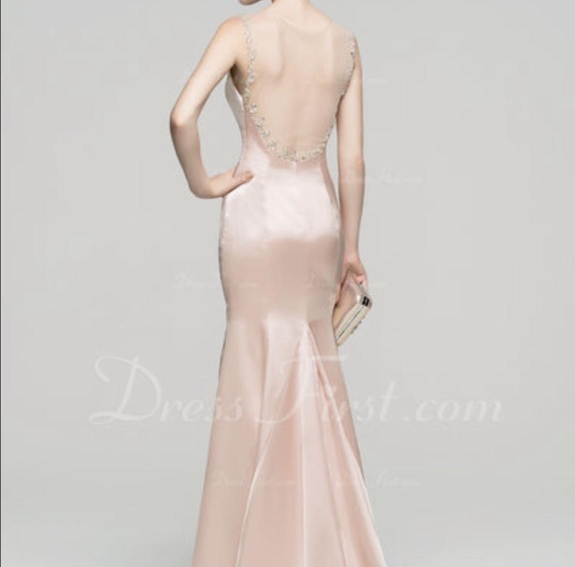 Size 4 Bridesmaid Satin Light Pink Mermaid Dress on Queenly