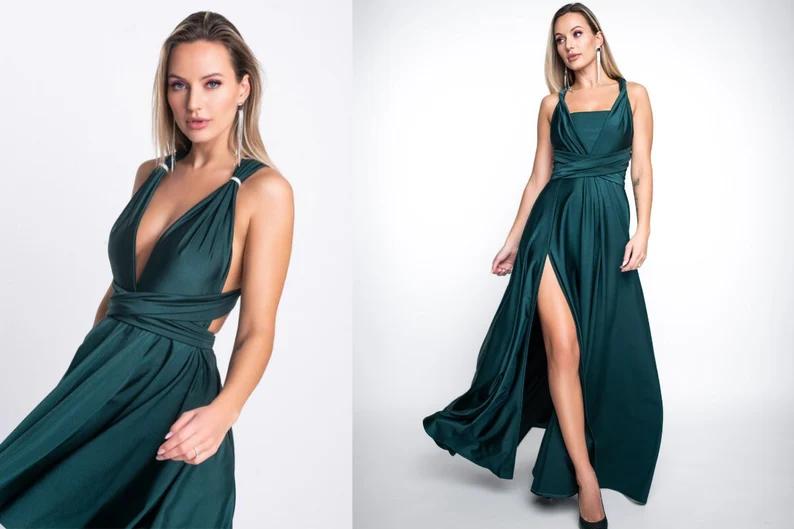Size 6 Bridesmaid Emerald White Cocktail Dress on Queenly