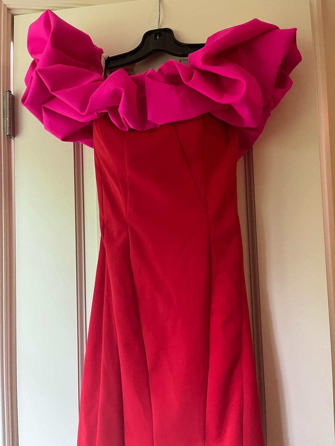 Ashley Lauren Size 0 Prom Hot Pink Cocktail Dress on Queenly