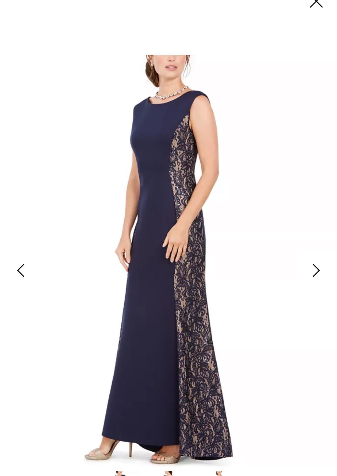 Jessica Howard Size 10 Wedding Guest Lace Navy Blue Mermaid Dress on Queenly