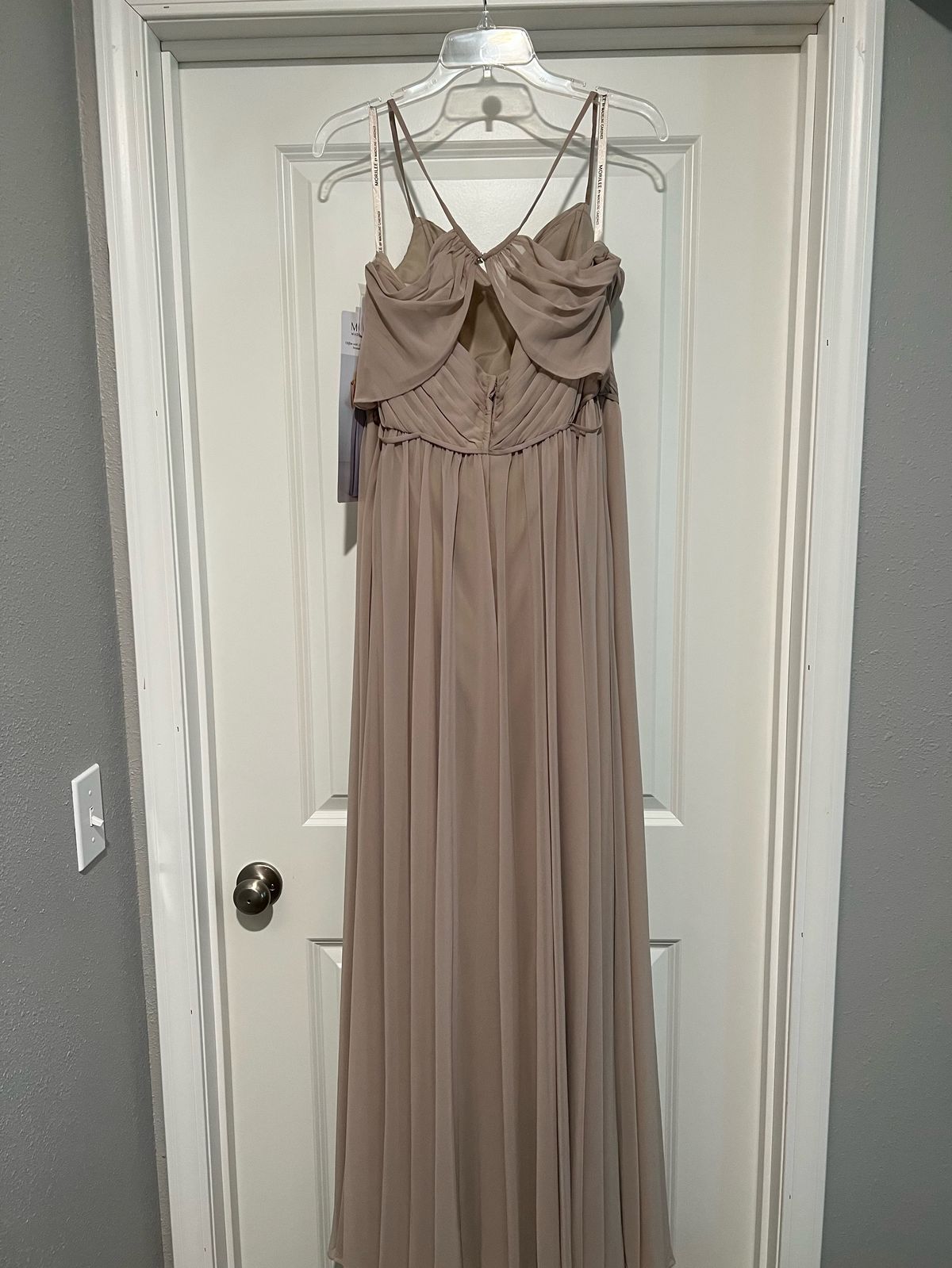 Morí lee Size 12 Bridesmaid Nude A-line Dress on Queenly