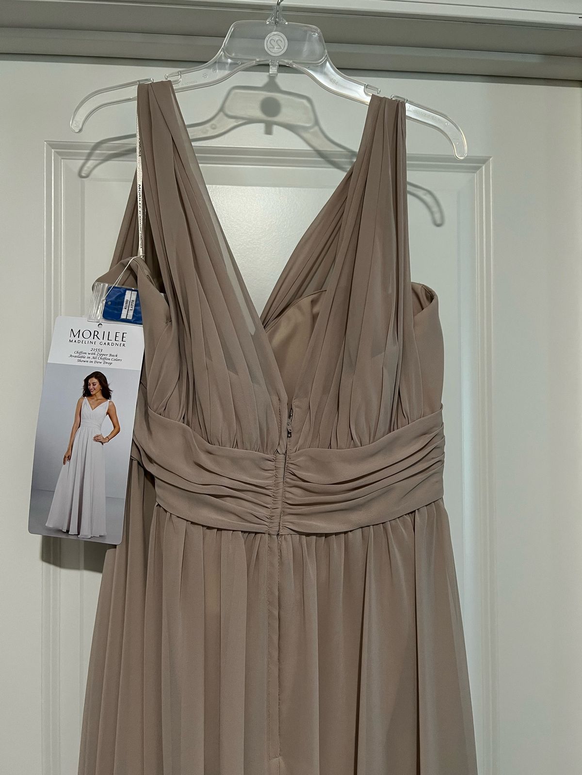 Plus Size 22 Bridesmaid Nude A-line Dress on Queenly