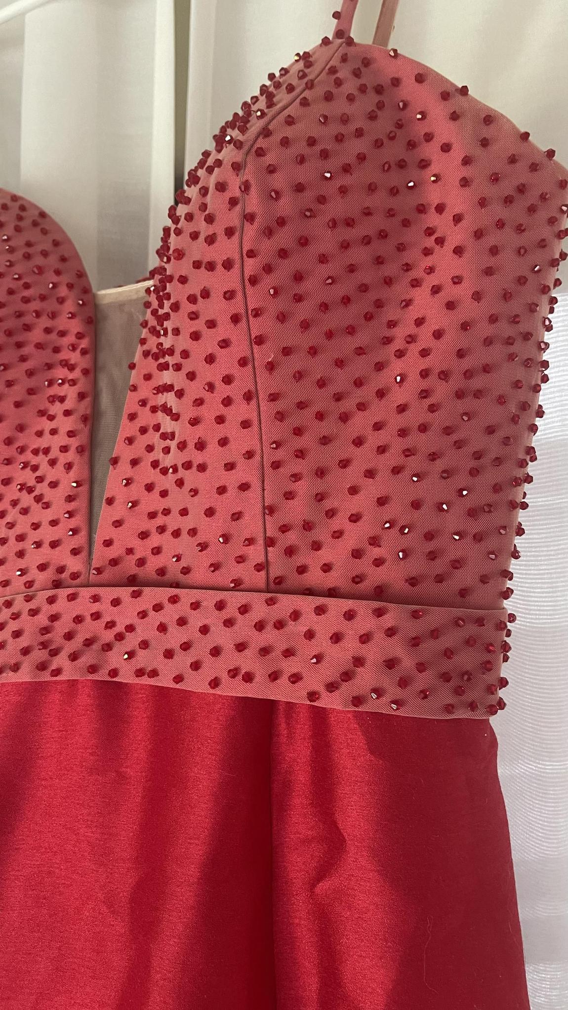 Size 4 Pageant Red Mermaid Dress on Queenly