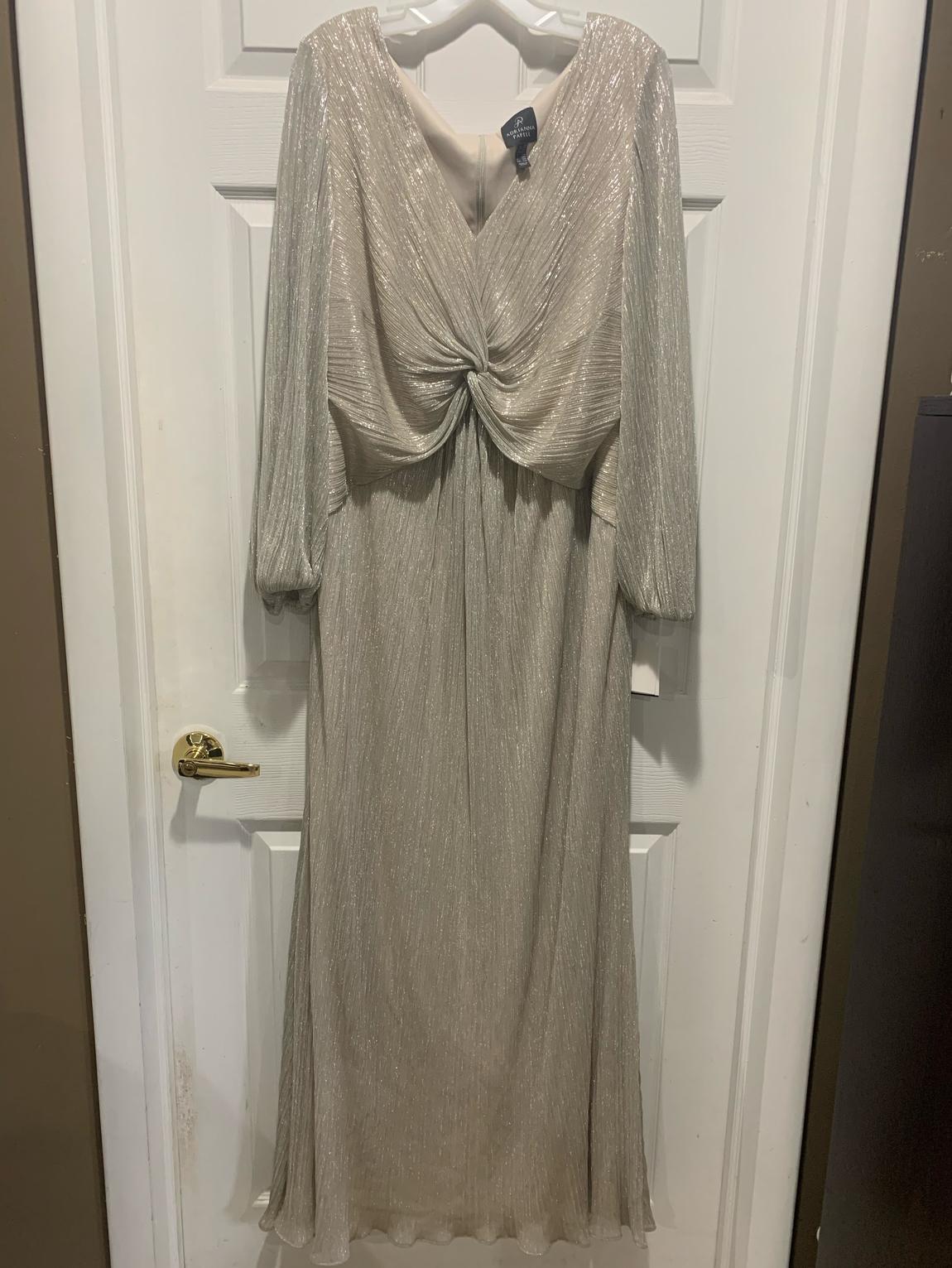 Adrianna papell Plus Size 18 Nude Floor Length Maxi on Queenly