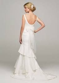David's Bridal Size 2 Wedding Nude Mermaid Dress on Queenly