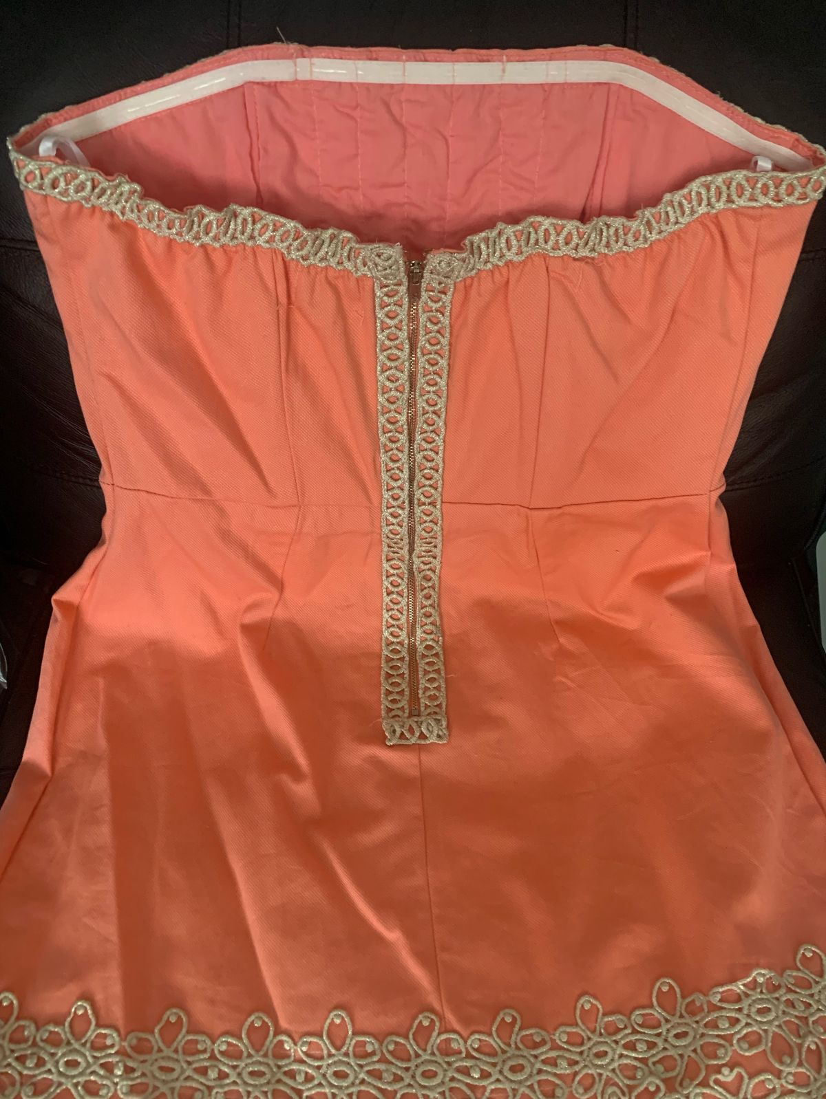 Mudpie Size 6 Strapless Orange Cocktail Dress on Queenly