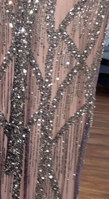 Custom made Size 10 Prom Sequined Purple Floor Length Maxi on Queenly