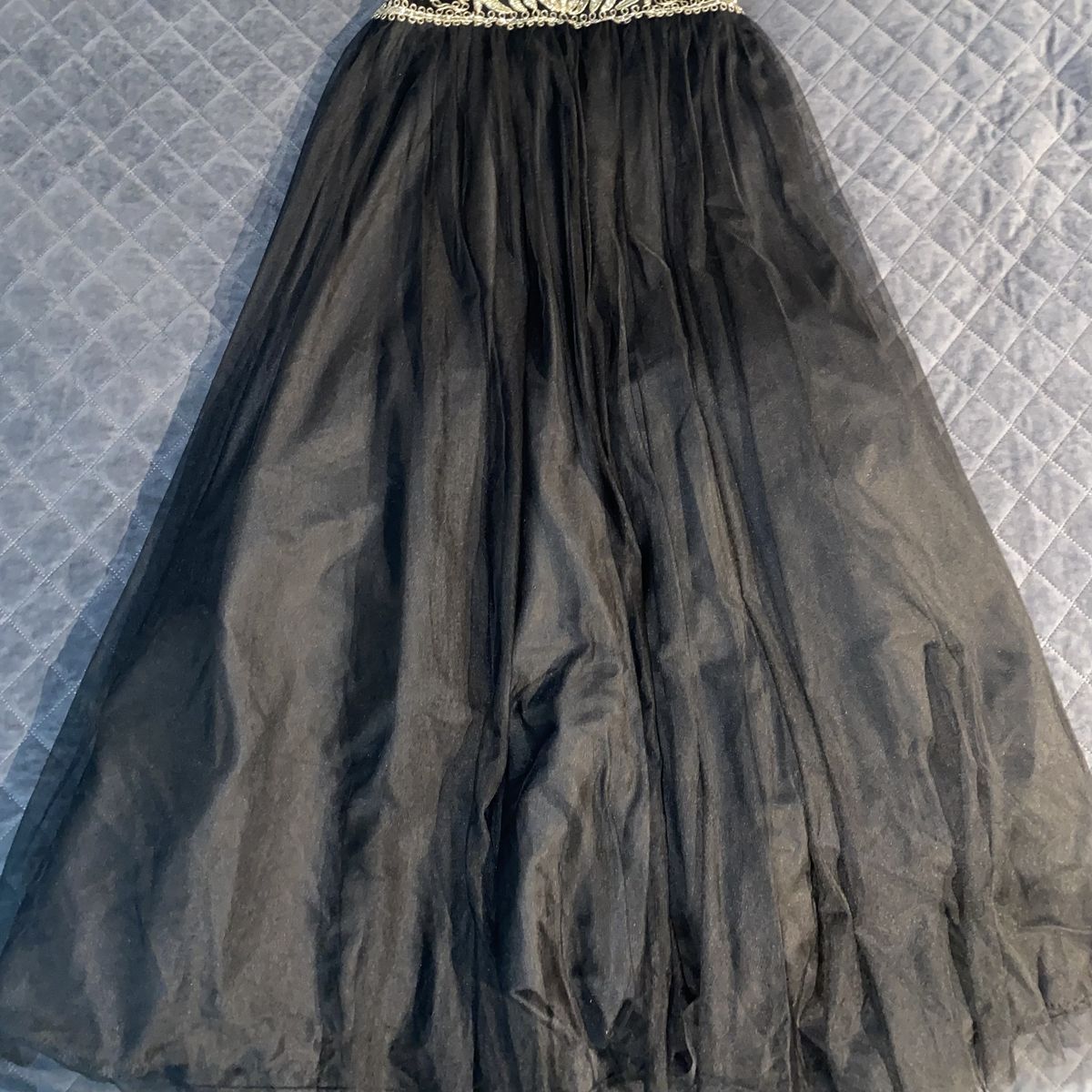 Blondie Nites Size 14 High Neck Lace Black A-line Dress on Queenly