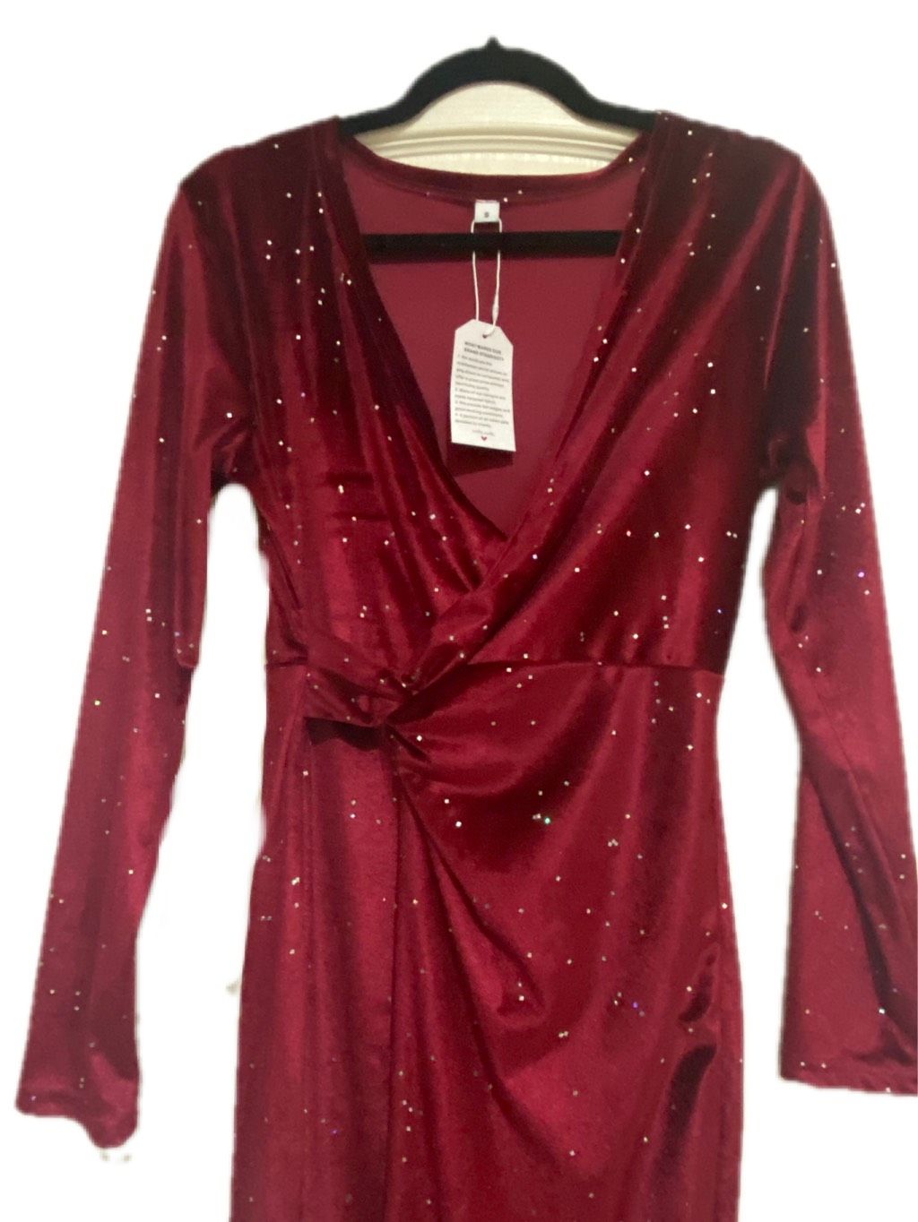 Size 4 Burgundy Red Side Slit Dress on Queenly