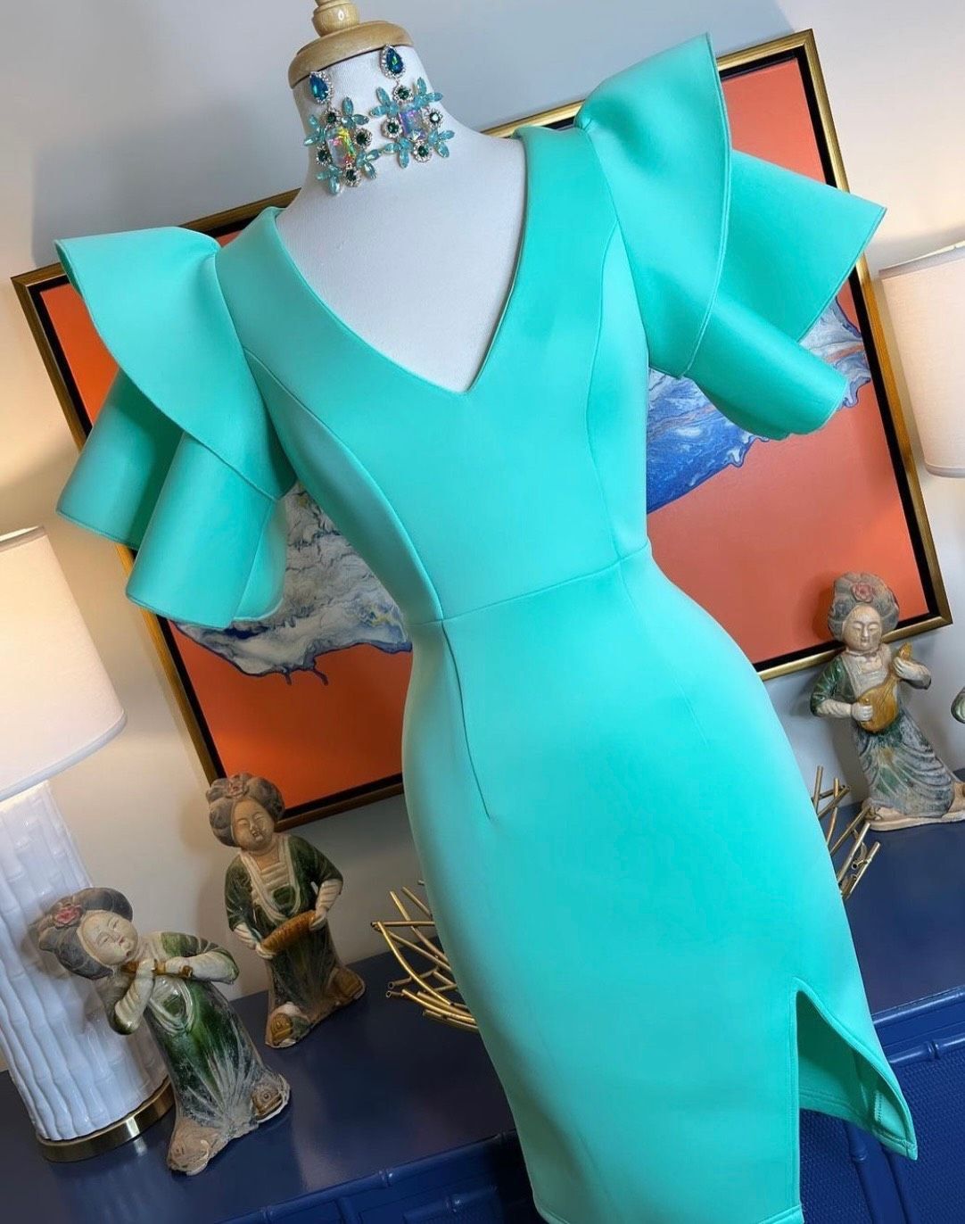 Size 10 Homecoming Turquoise Green Cocktail Dress on Queenly