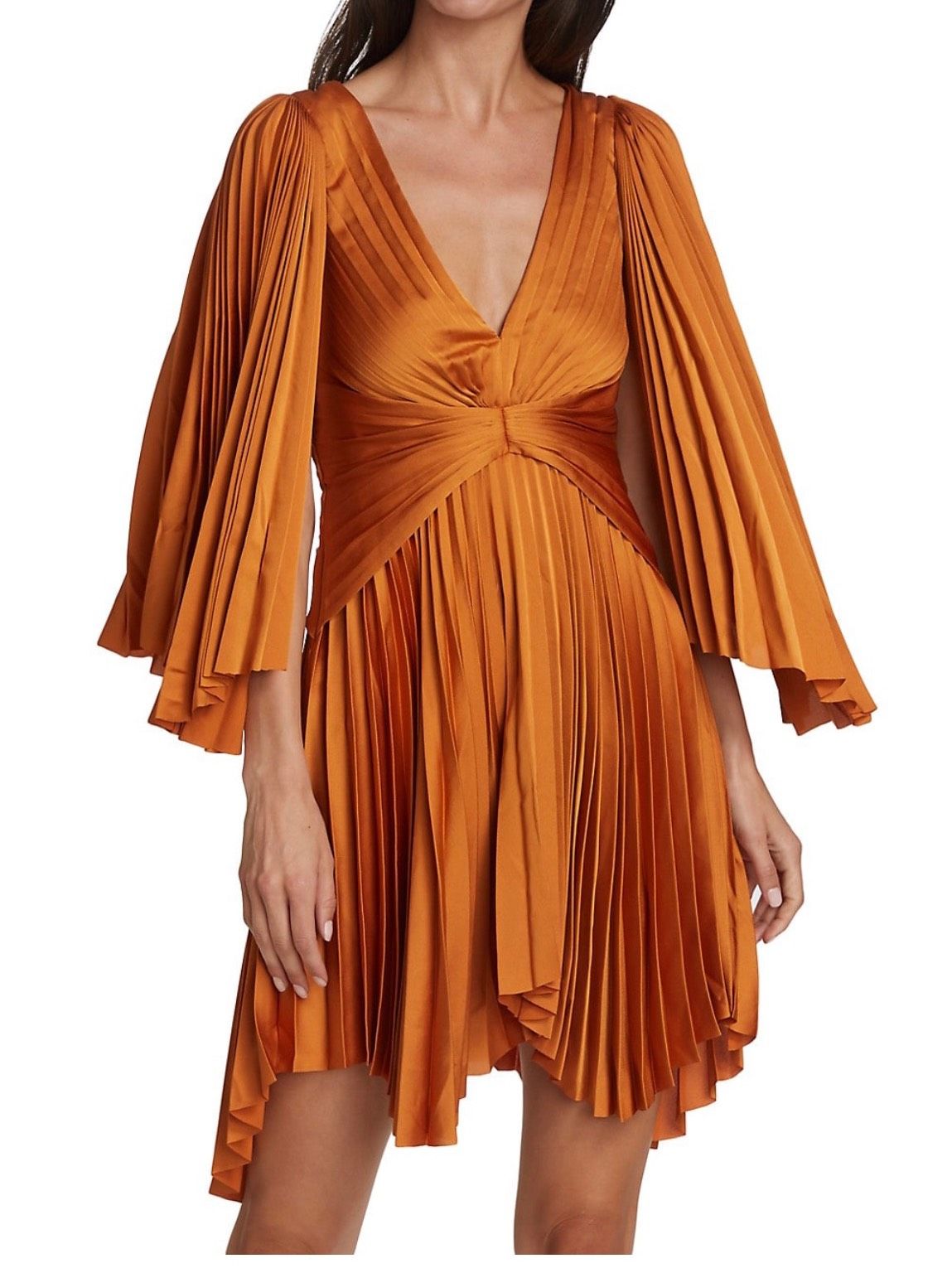 ACLER Size 6 Orange A-line Dress on Queenly