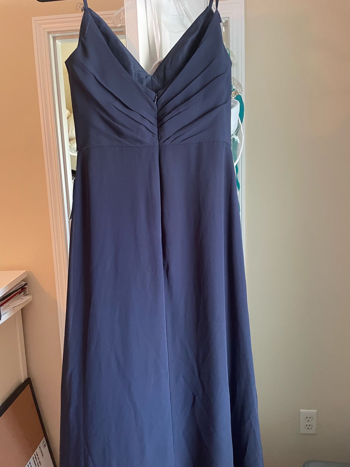 Hayley Paige Size 6 Bridesmaid Blue A-line Dress on Queenly