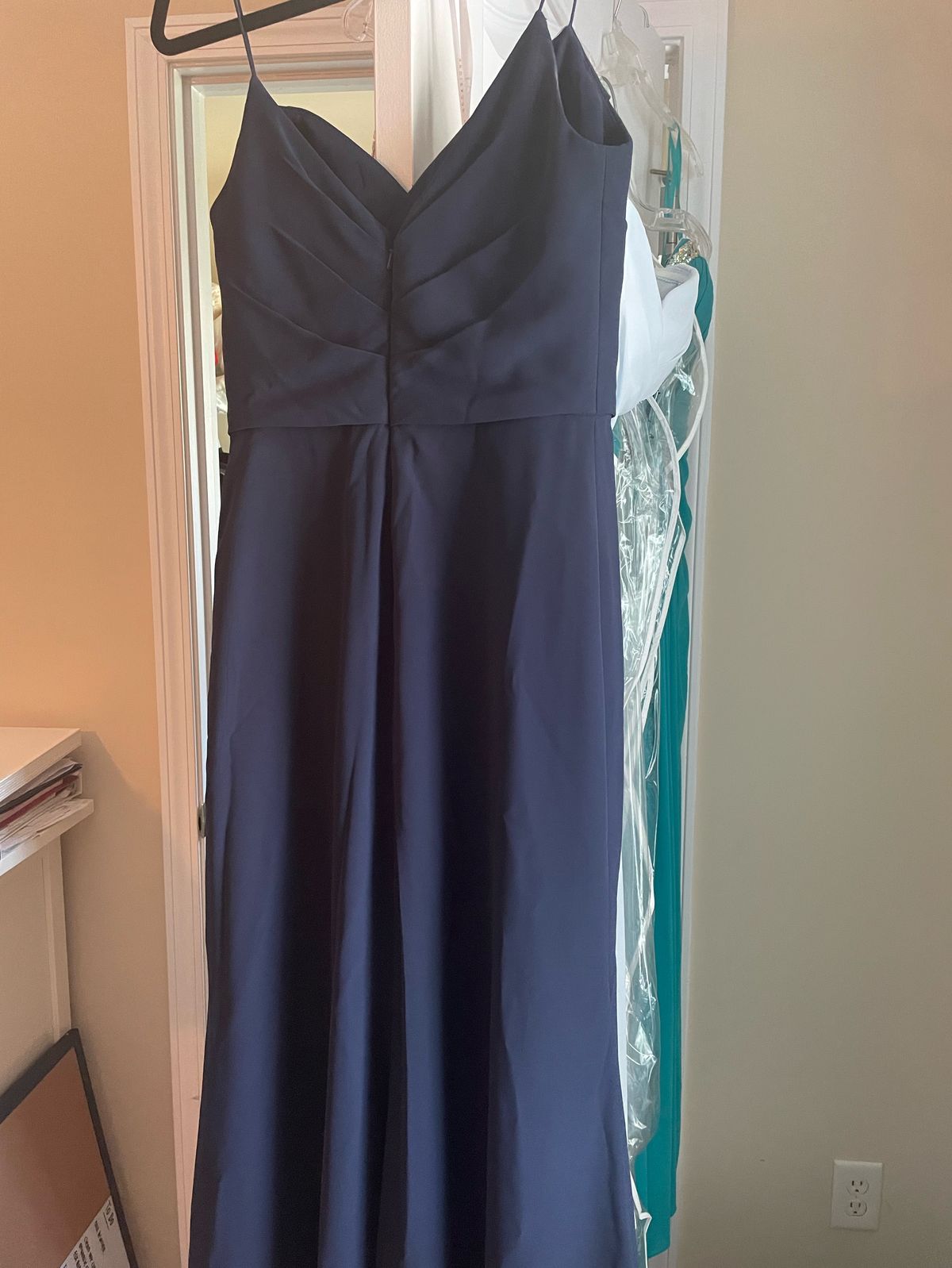 Hayley Paige Size 4 Bridesmaid Blue A-line Dress on Queenly