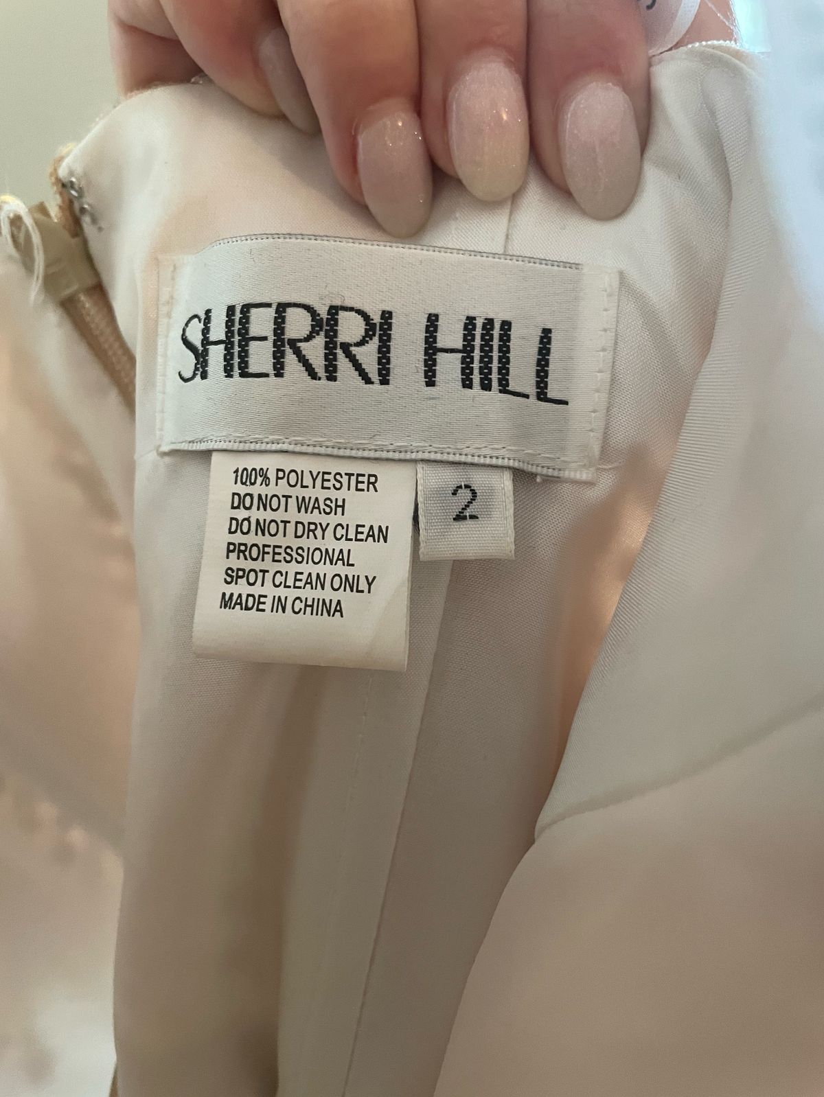 Sherri Hill Size 2 Wedding Strapless Satin White A-line Dress on Queenly