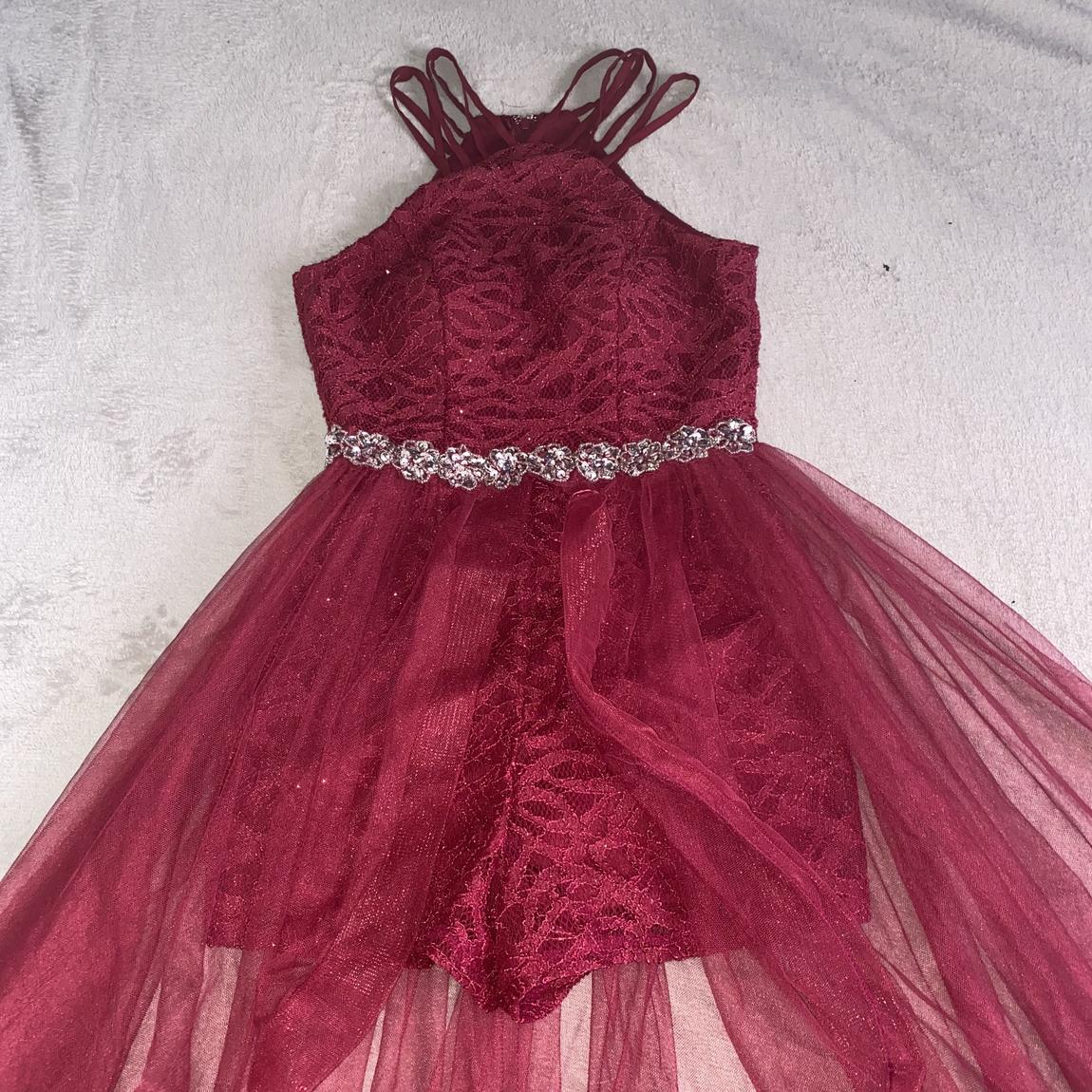 Size 2 Prom Red Formal Jumpsuit on Queenly
