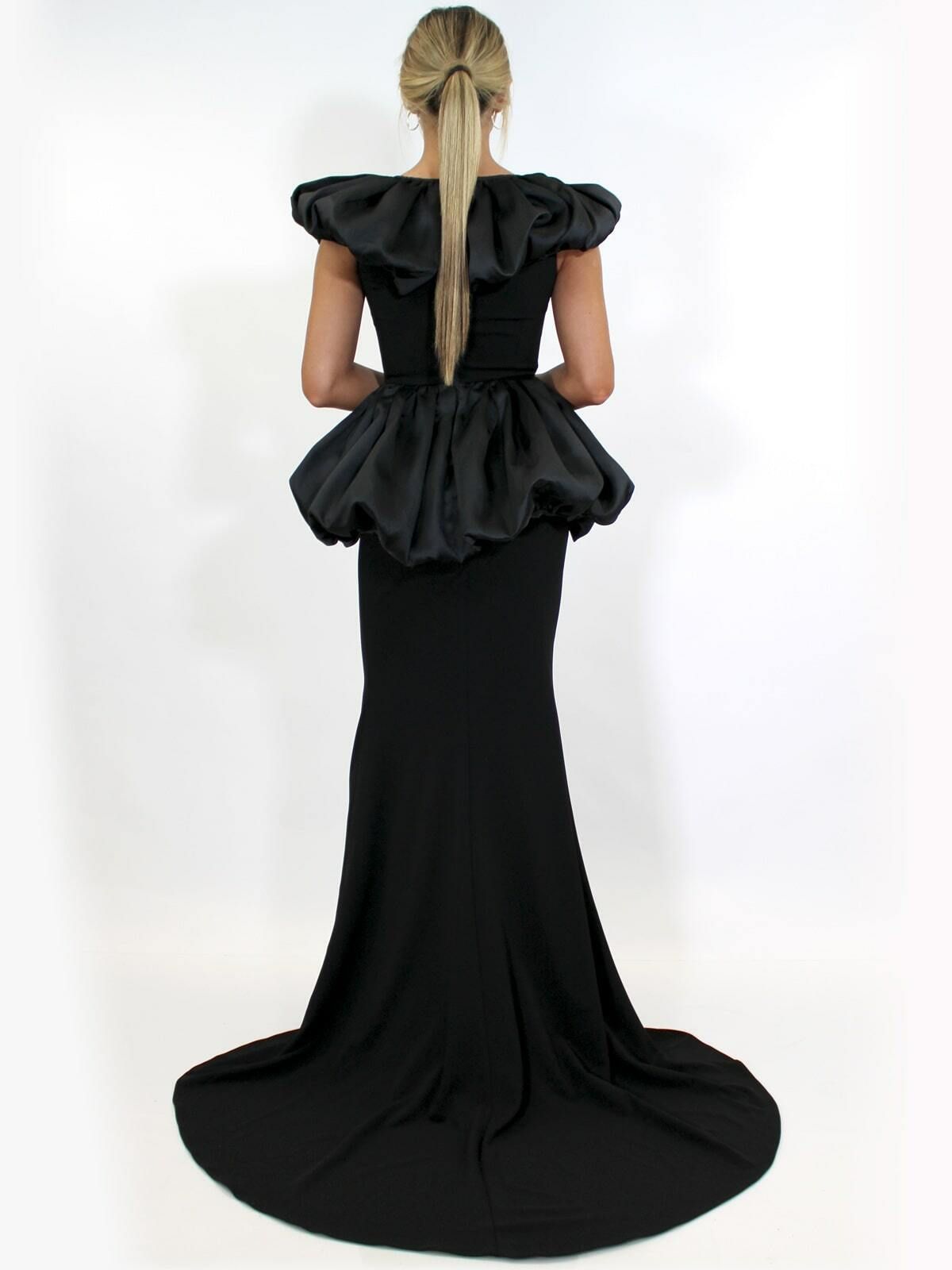 Style 9011 Marc Defang Black Tie Size 2 Floor Length Prom Mermaid Dress on Queenly