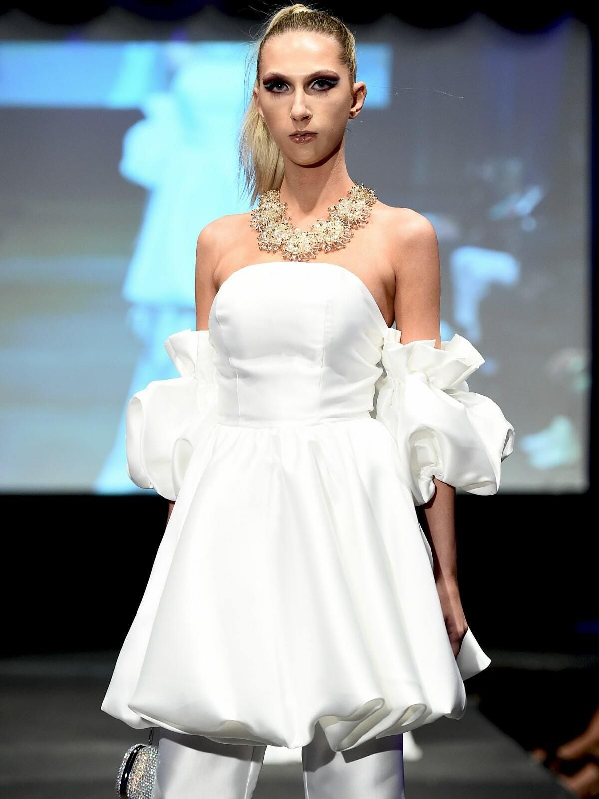 Style Victoria Marc Defang White Size 14 Bachelorette Plus Size Bridal Shower Prom Jumpsuit Dress on Queenly