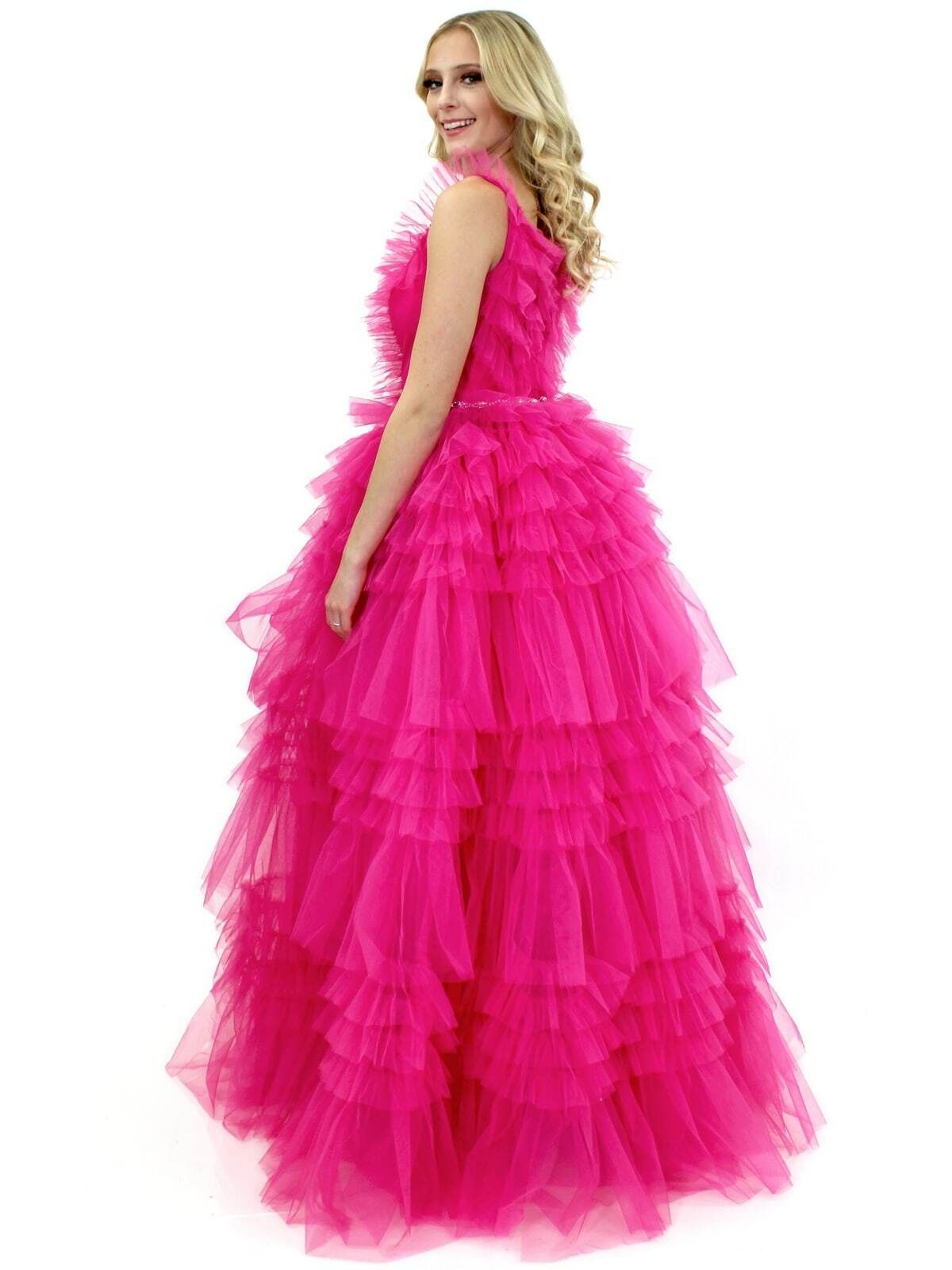 Style 8092 Marc Defang Size 00 Prom Hot Pink A-line Dress on Queenly