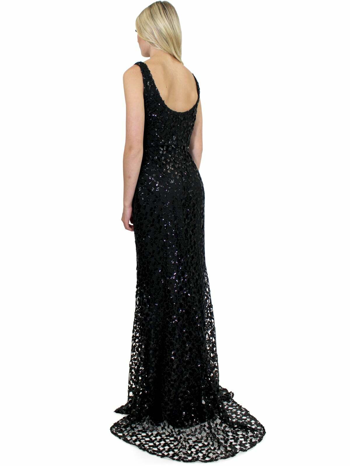 Style 8028 Marc Defang Size 8 Prom Satin Black Mermaid Dress on Queenly
