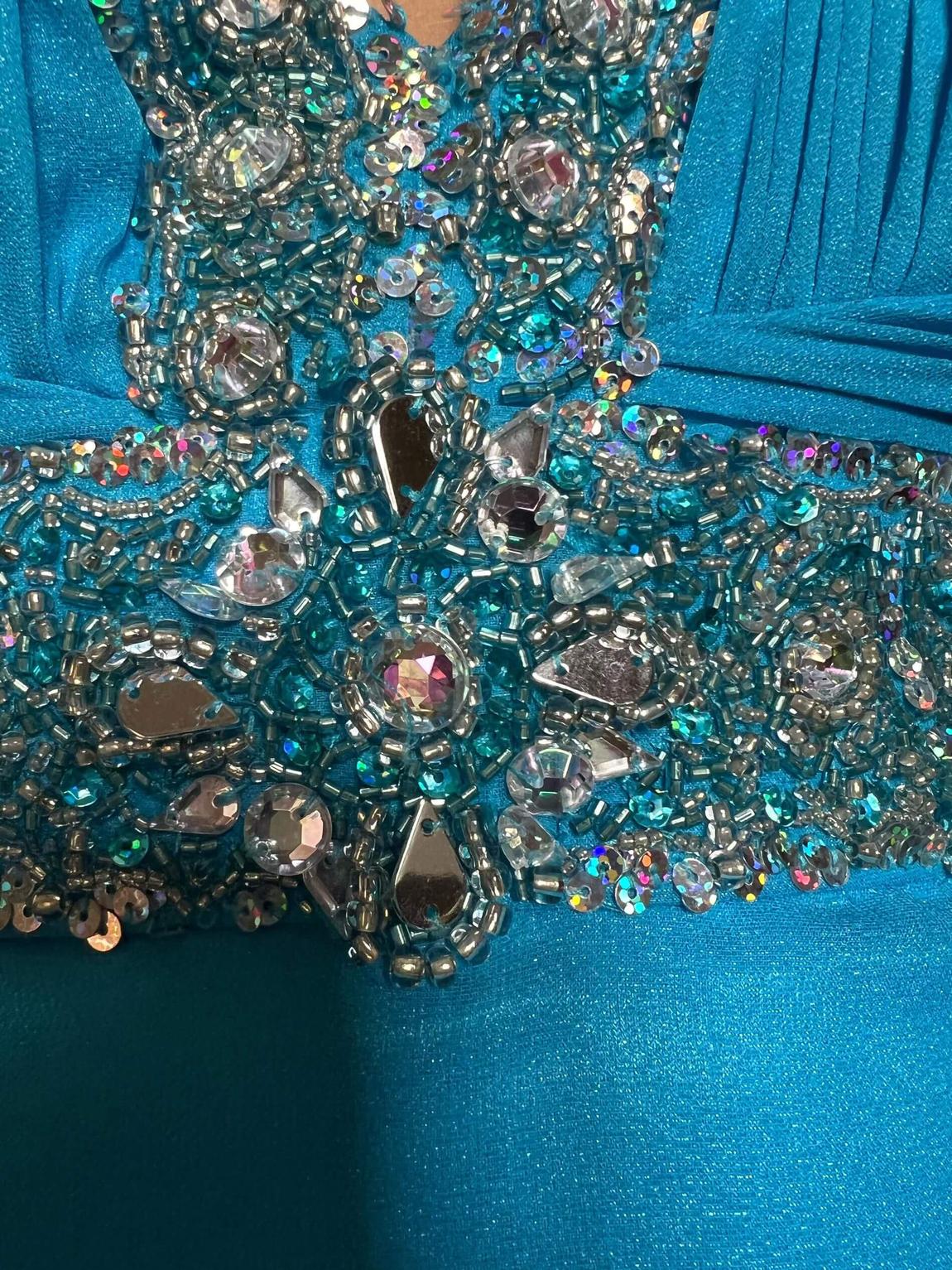 Party time Size 12 Blue Floor Length Maxi on Queenly