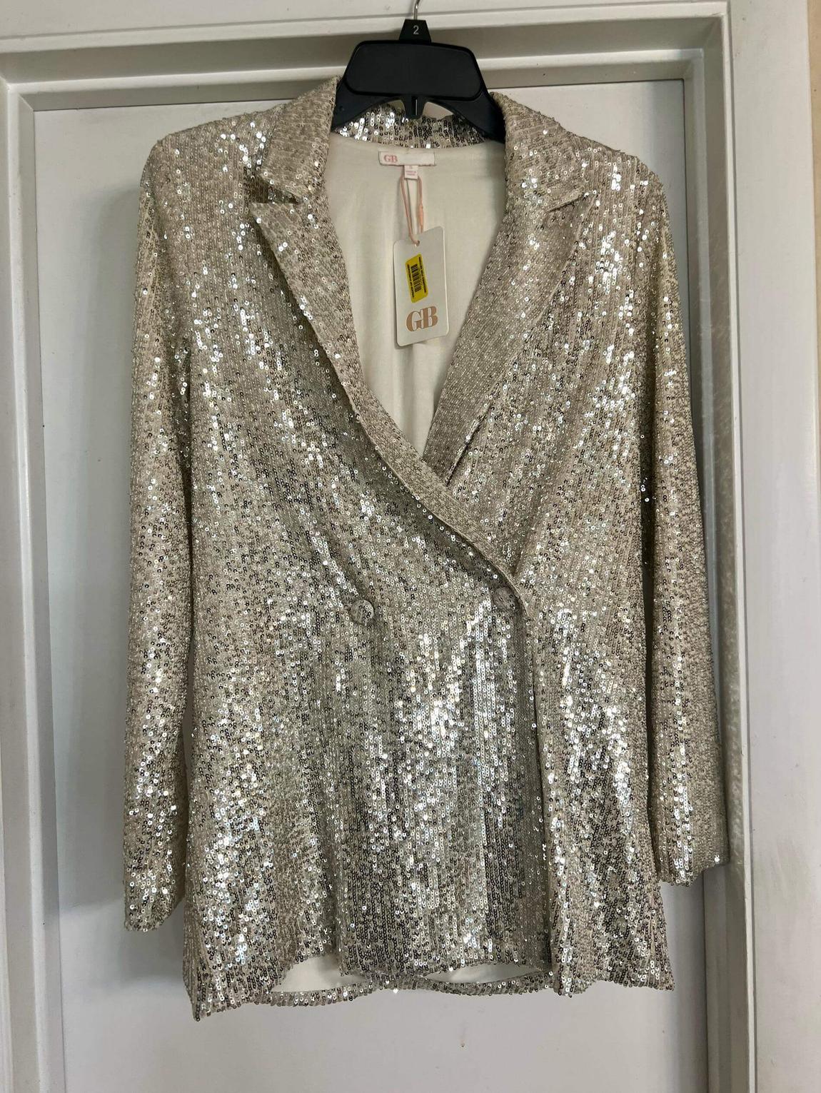 GB Size 4 Sequined Nude Cocktail Dress on Queenly