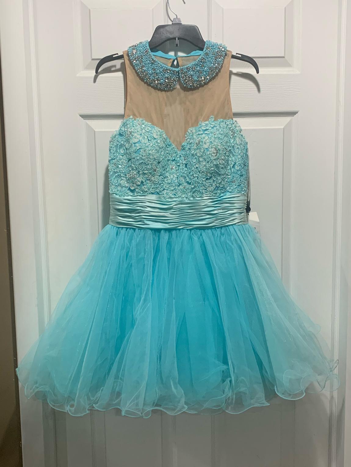 Sherri Hill Size 14 Blue Cocktail Dress on Queenly