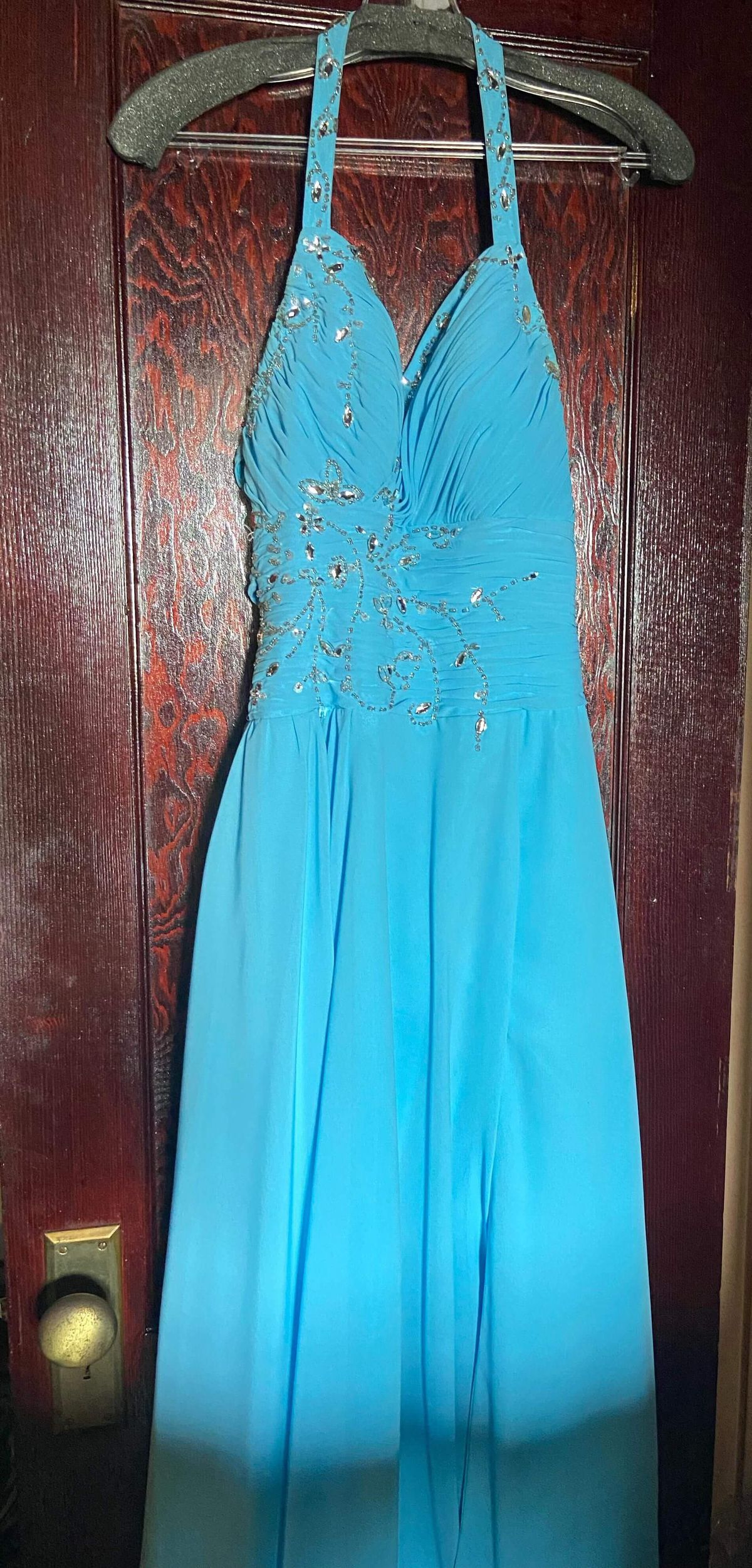 Size 00 Pageant Blue Side Slit Dress on Queenly