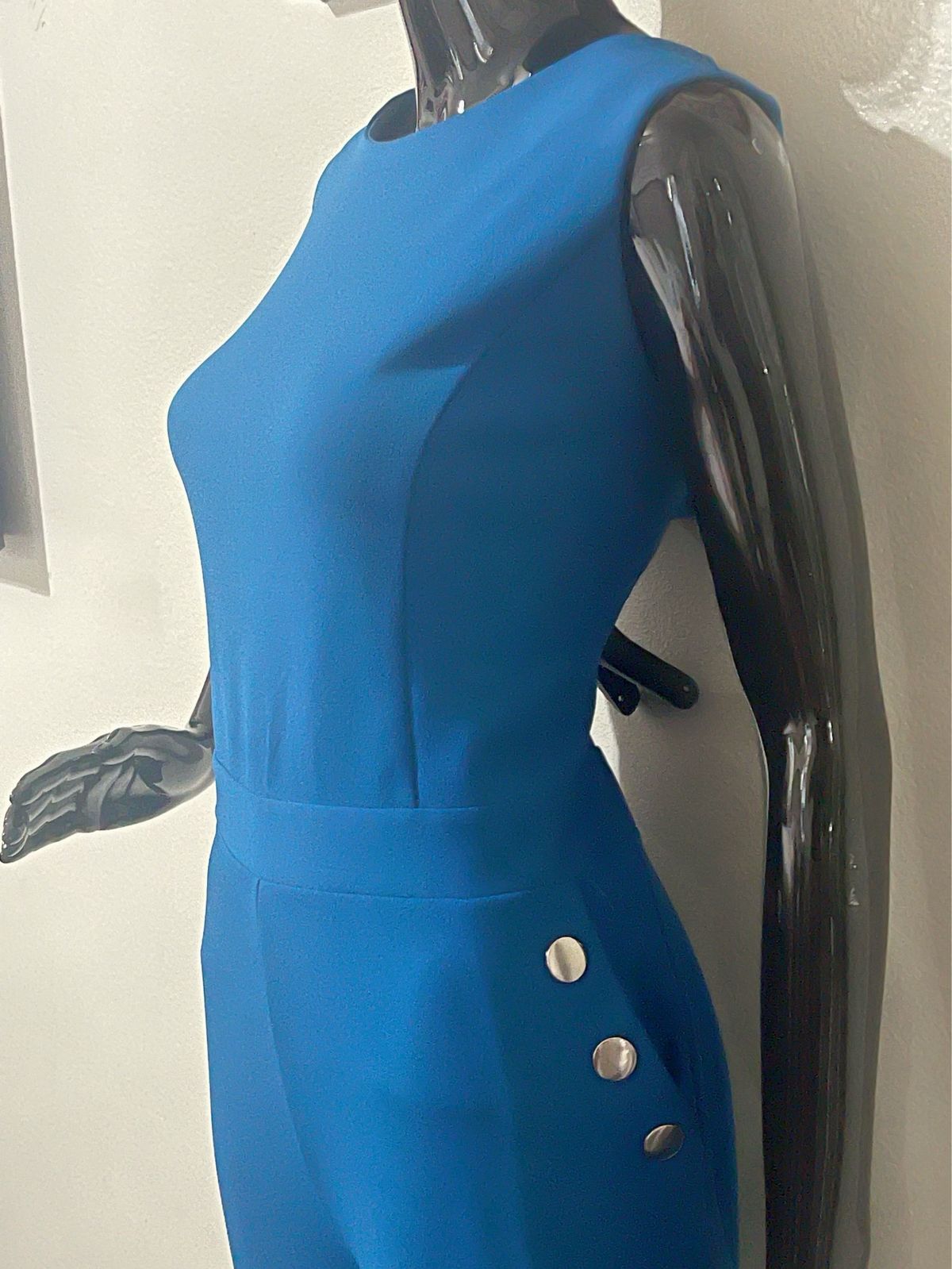 Size 12 Blue Formal Jumpsuit on Queenly