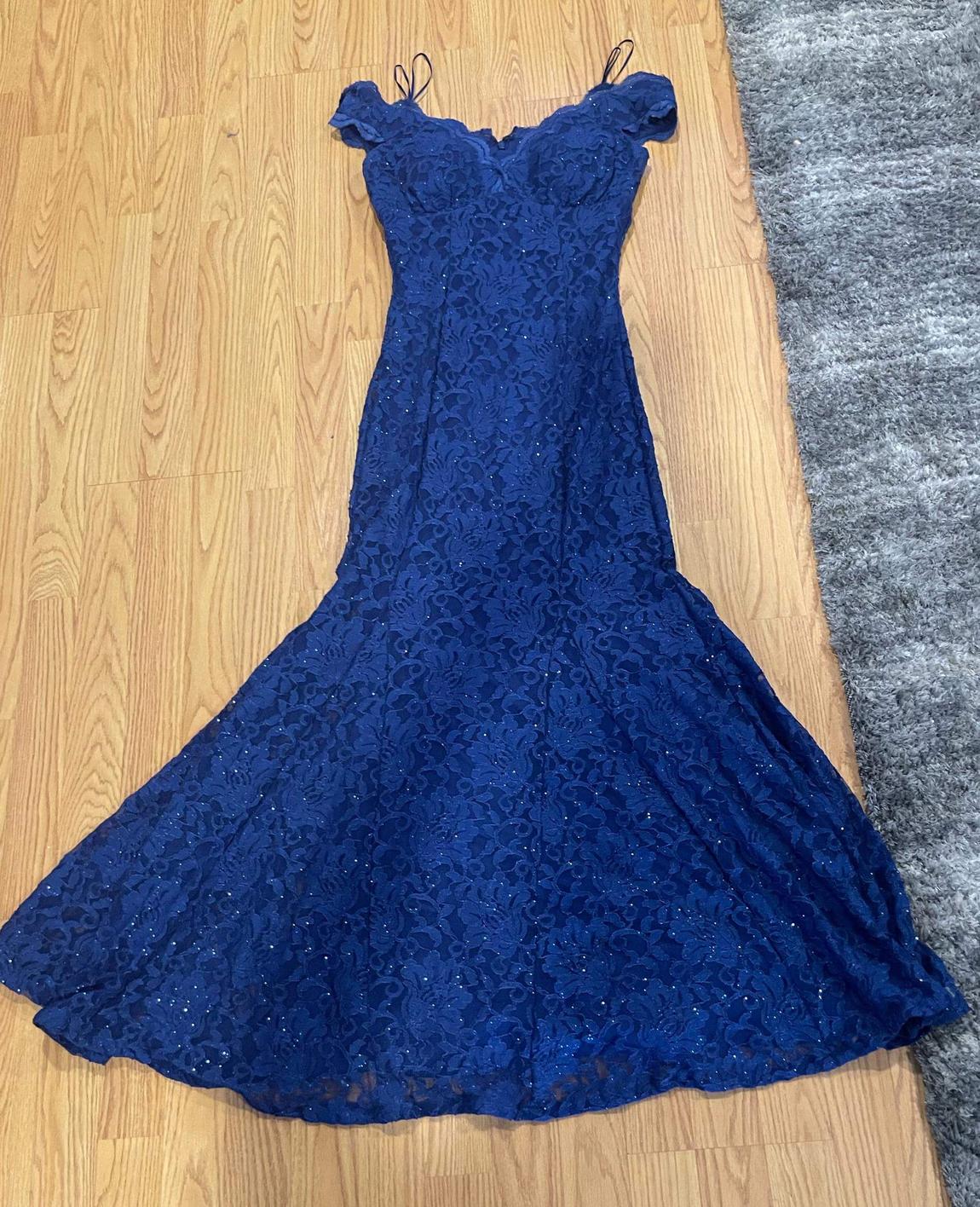 Size 6 Blue Mermaid Dress on Queenly