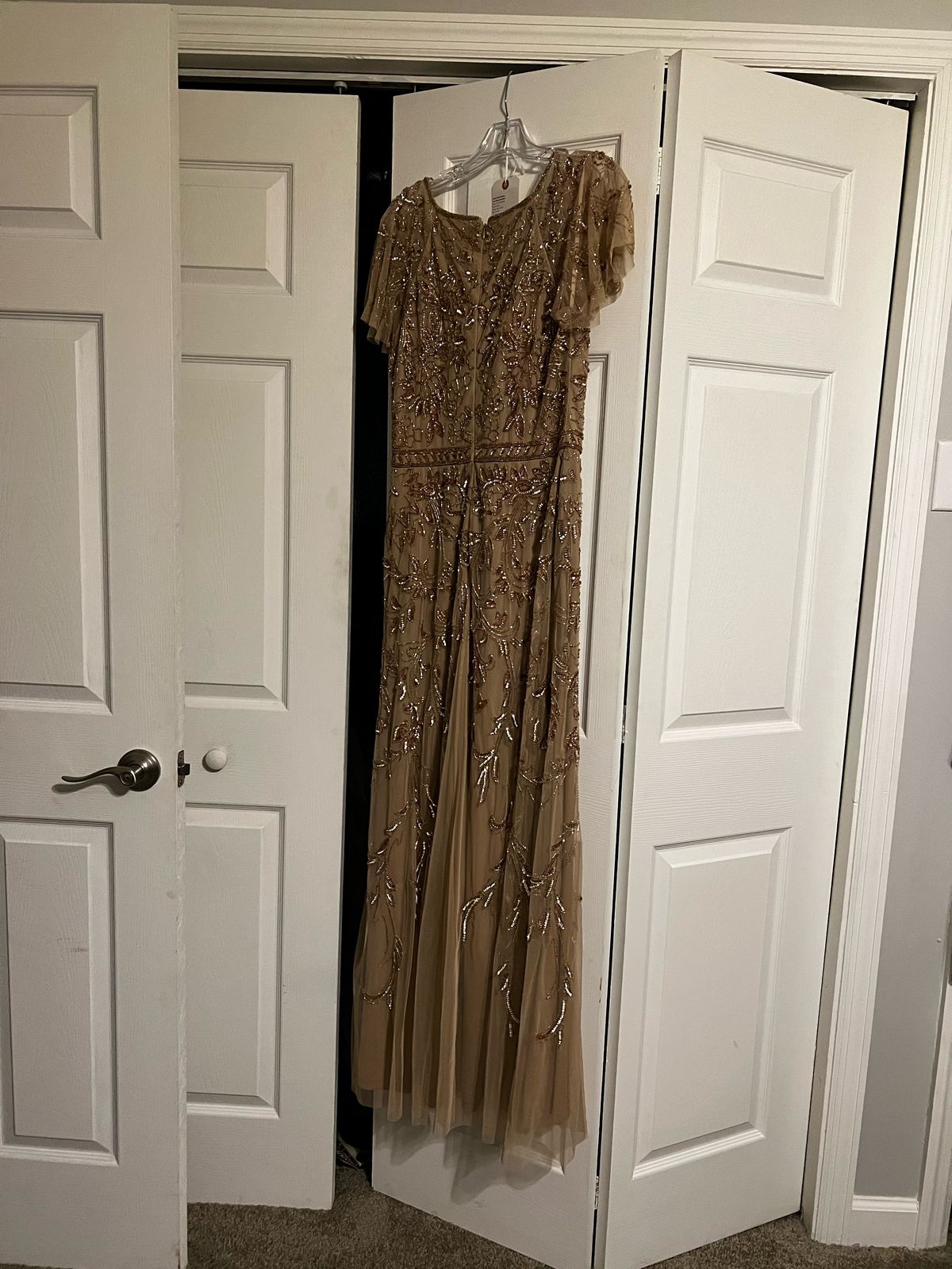 Christina Wu Size 8 Gold Floor Length Maxi on Queenly