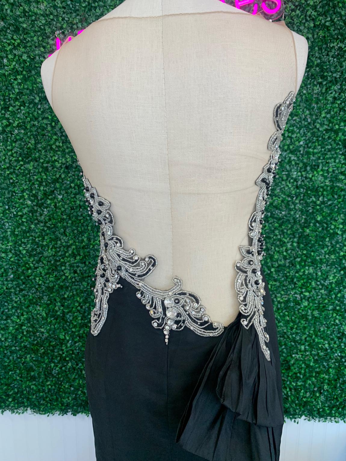 Tarik Ediz Size 4 Prom Sequined Black Mermaid Dress on Queenly